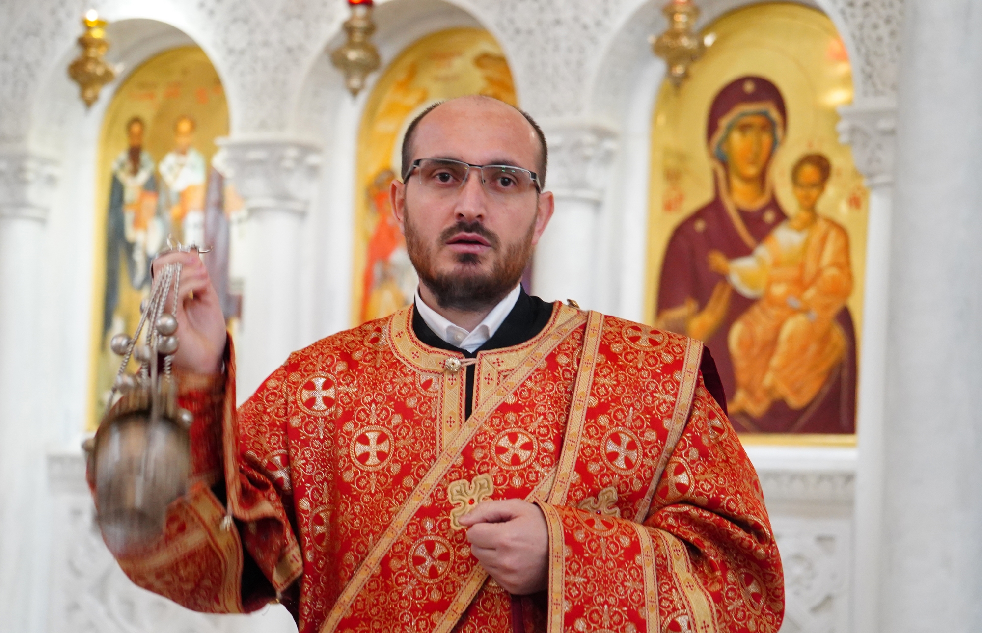 The Divine Liturgy in Ressurestion of Christ Cathedral in Tirana