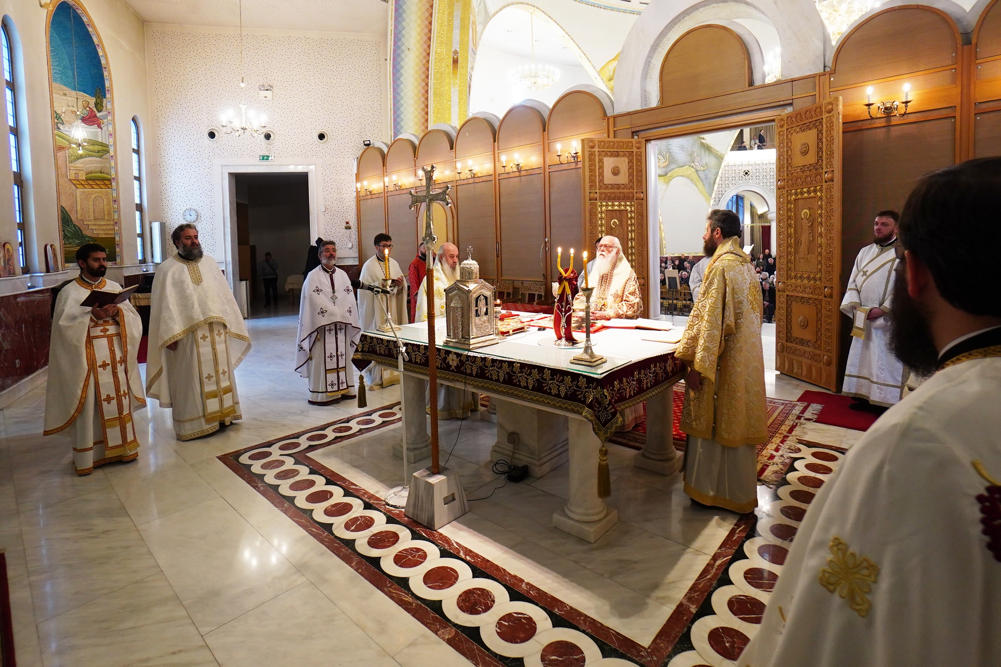 The Divine Liturgy in Ressurestion of Christ Cathedral in Tirana