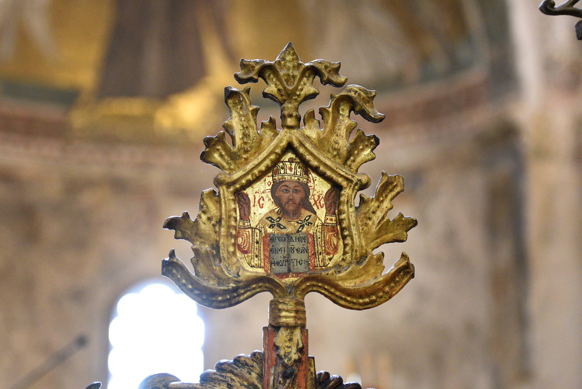 Inside Panagia Angeloktisti church, Kiti