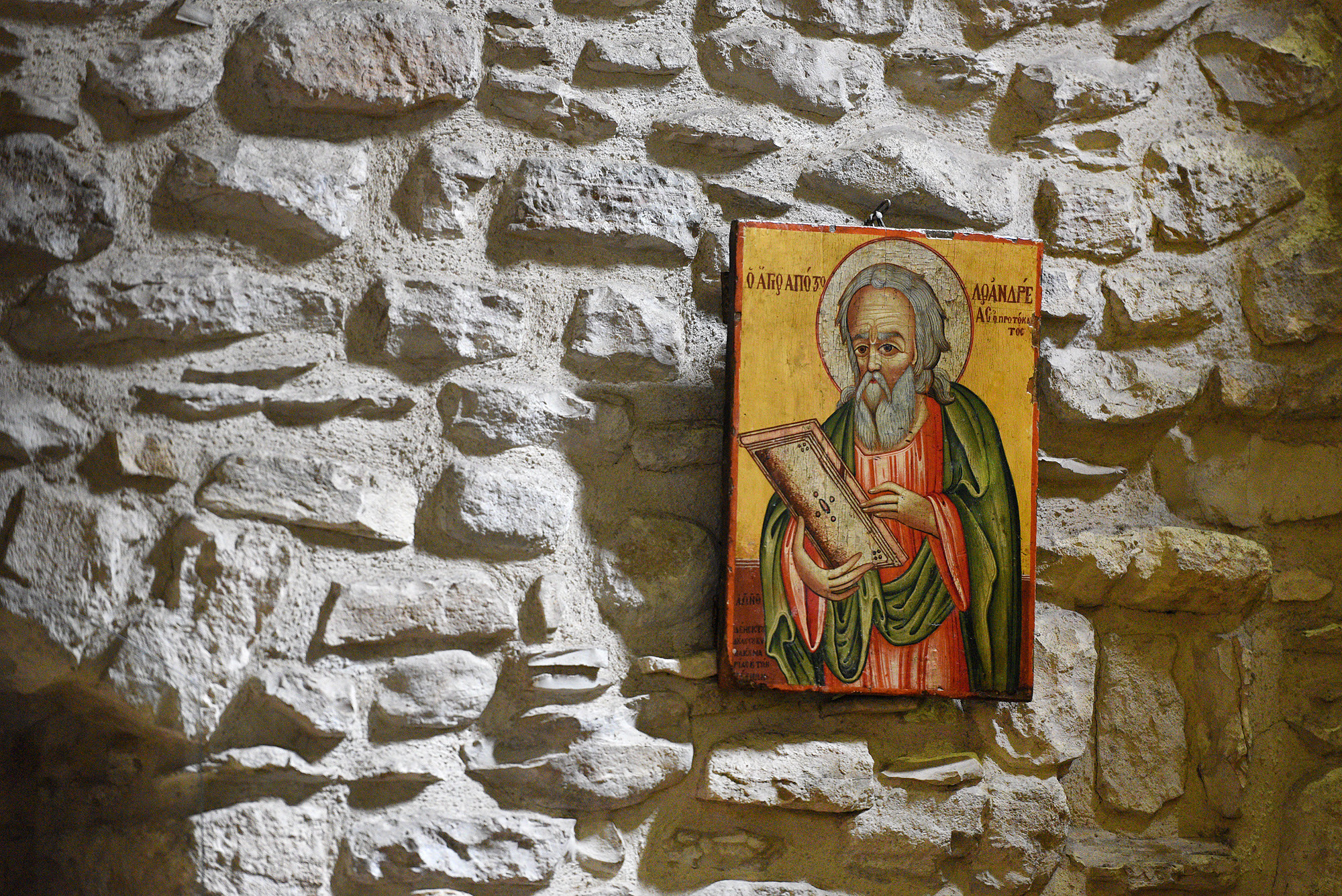 Inside Panagia Angeloktisti church, Kiti