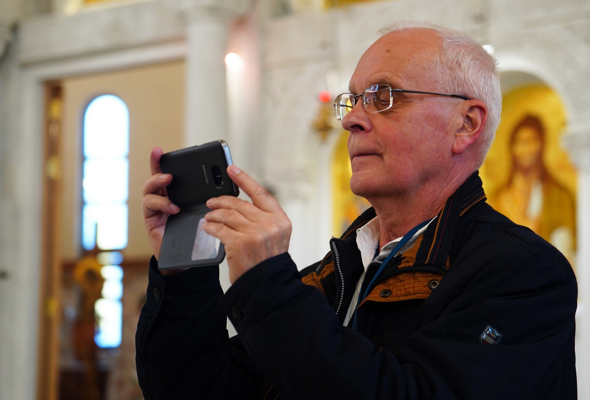 Janek Smyk in Tirana Ressurection Cathedral