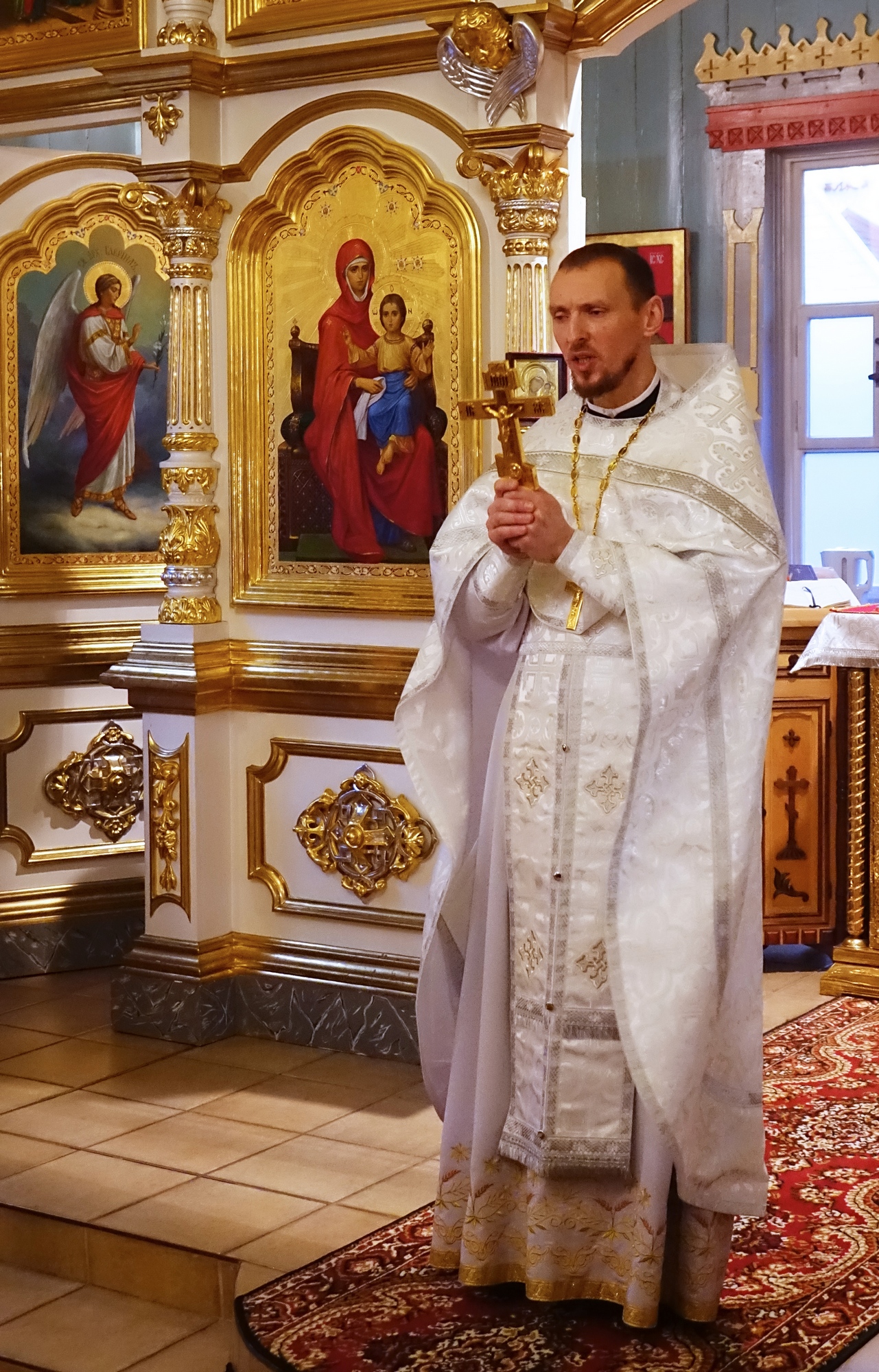 Fr. Mirosław Kuczyński in Orthodox church in Ciechocinek