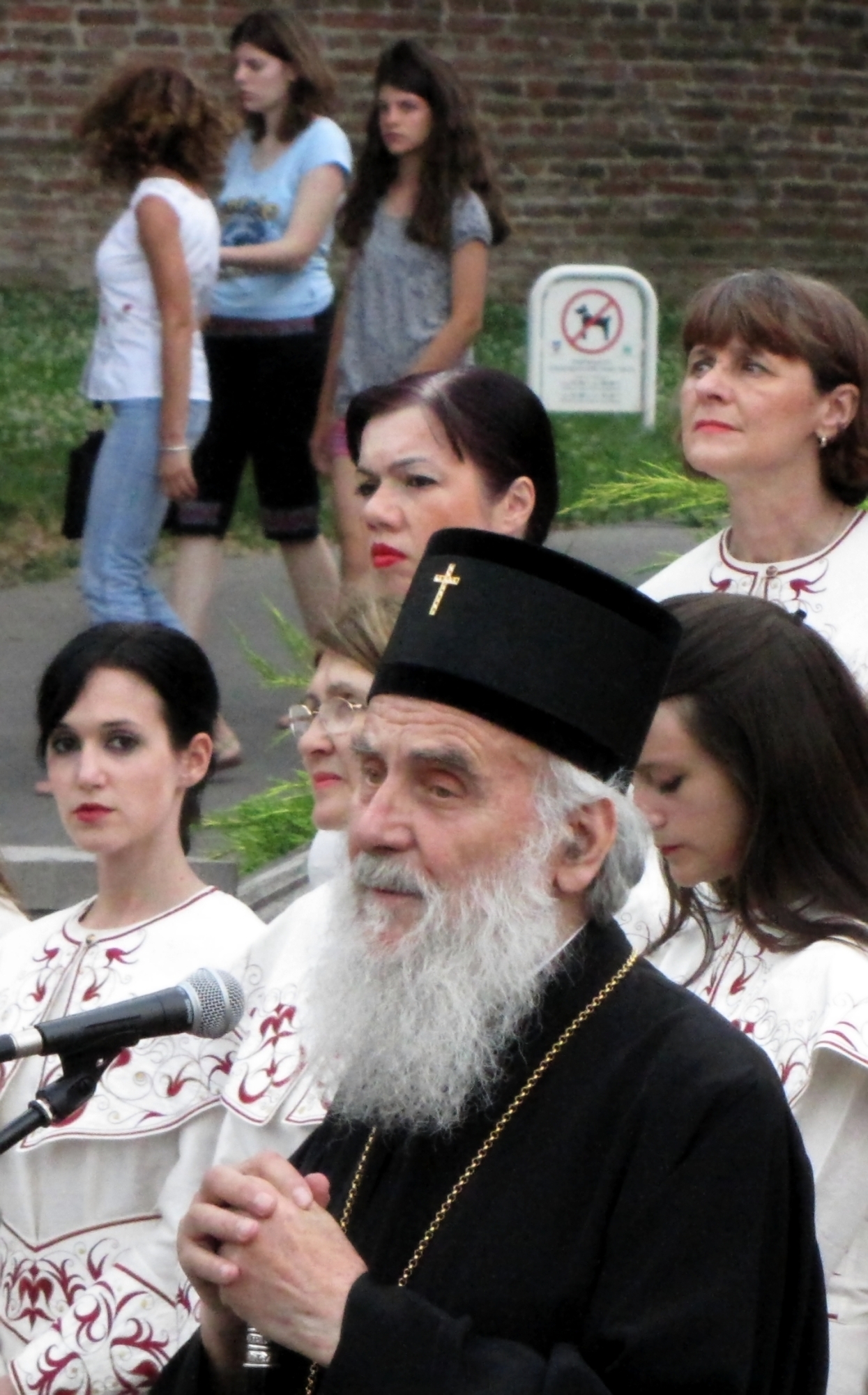 Patriarcha Ireneusz na otwarciu wystawy Orthphoto