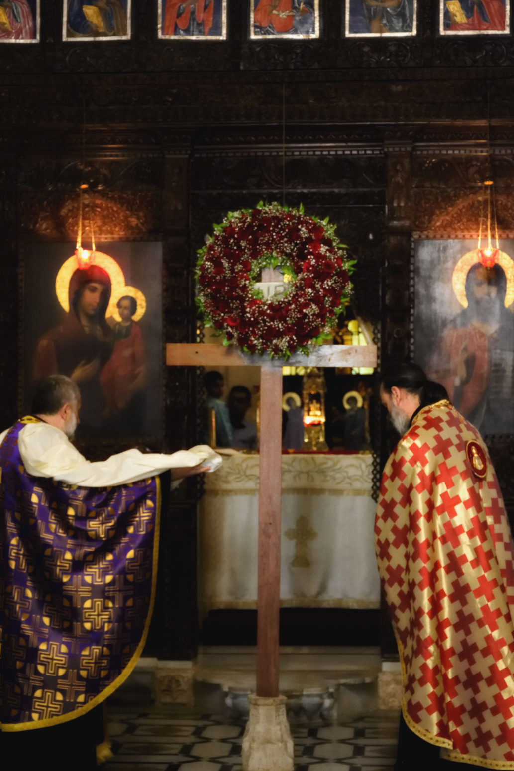 Zdjęcie z Krzyża - wieczernia Wielkiego Piątku w Balamand