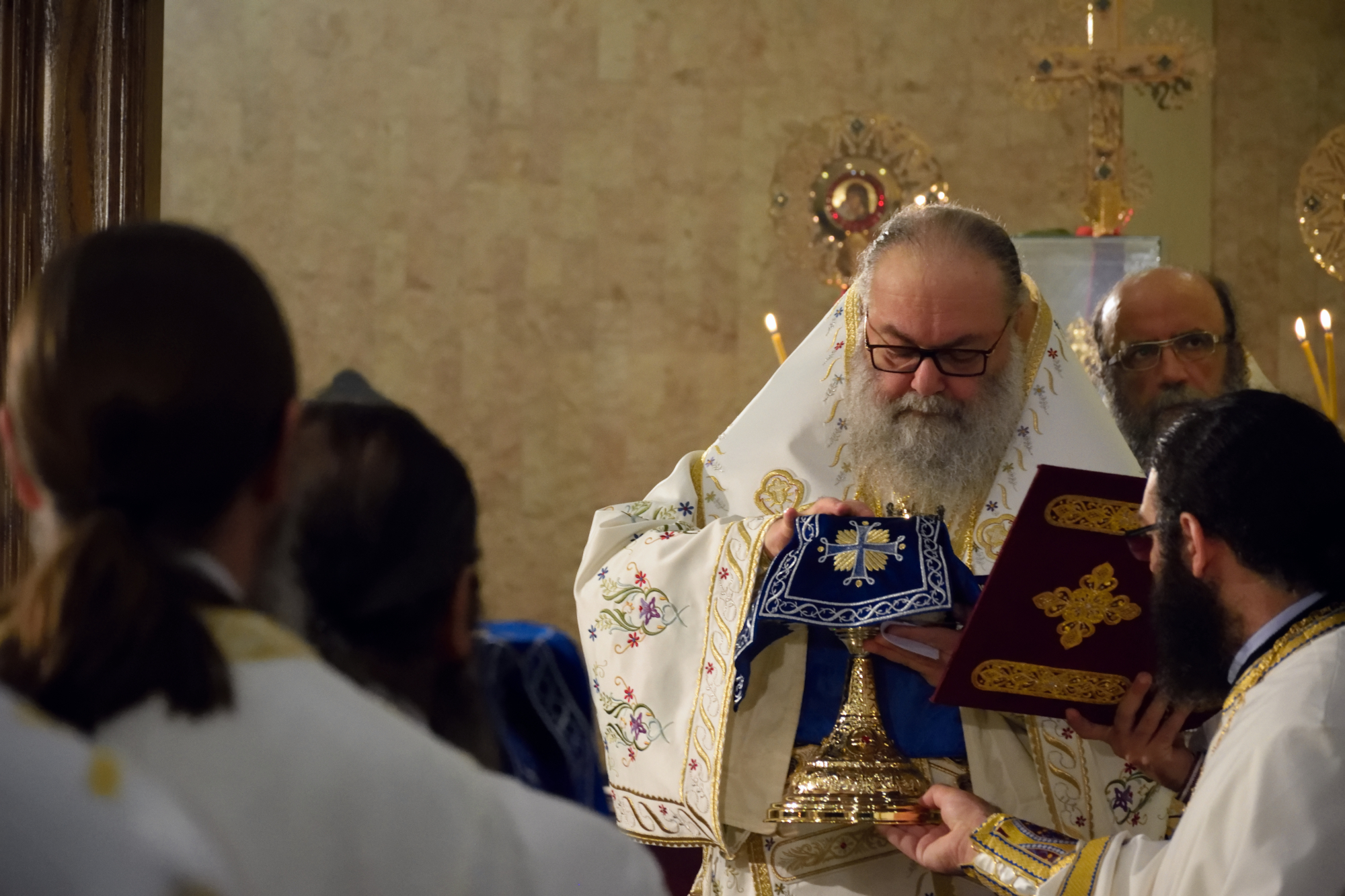 Przyjmowanie Darów przez patriarchę antiocheńskiego Jana - wielkie wejście