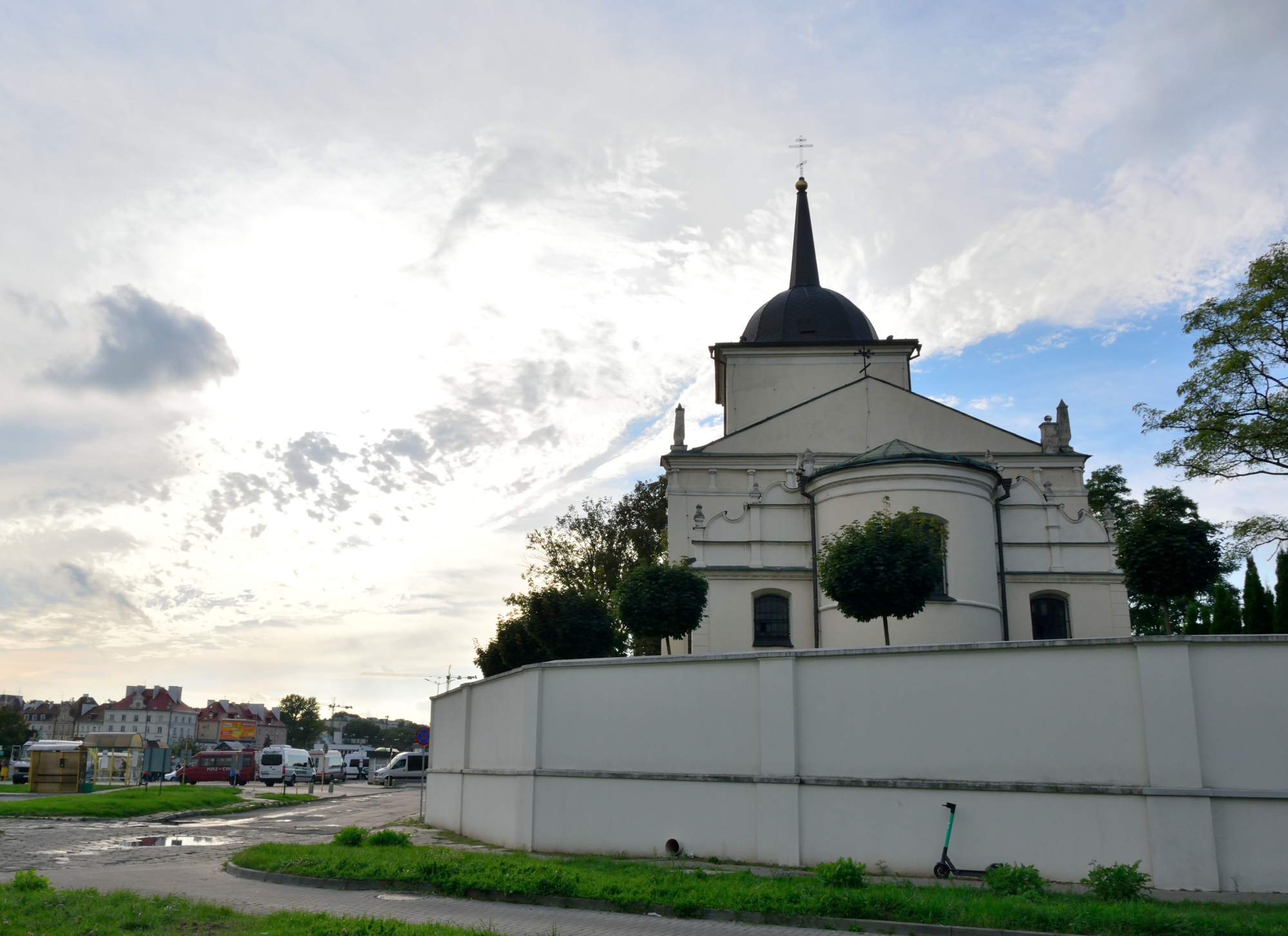 Sobór w Lublinie przy zachodzie słońca