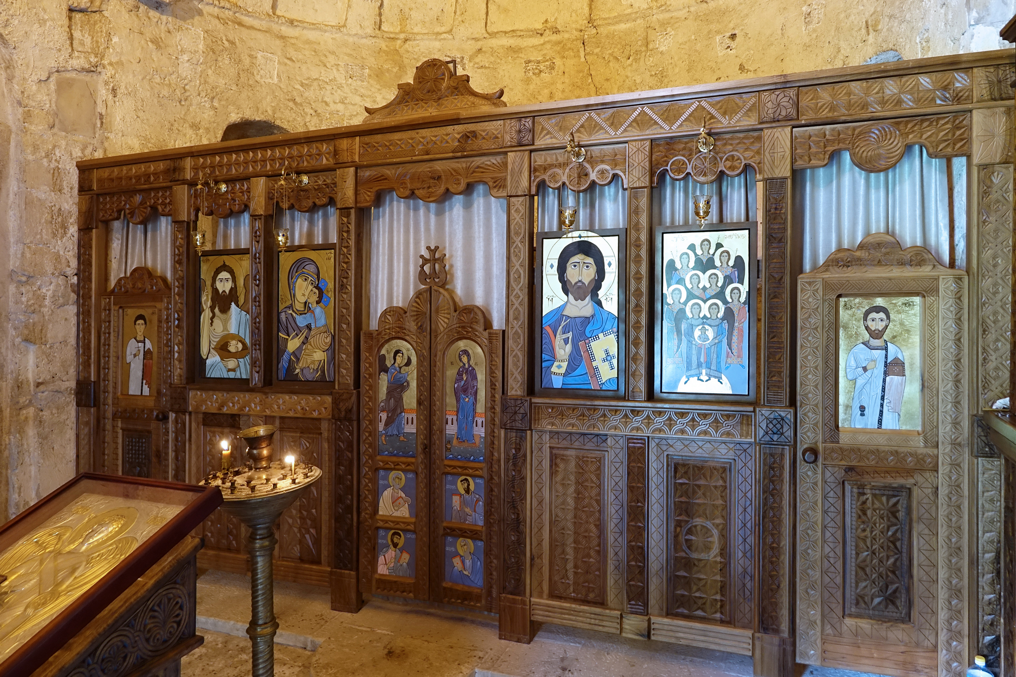 Iconostas of monastery church in Martvili