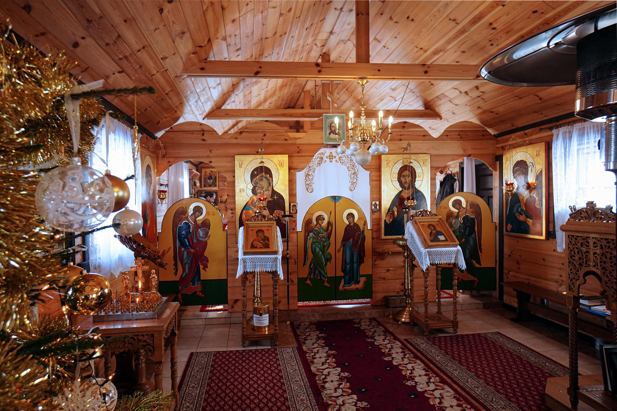 Interior of the Protection of the Mother of God church in Odrynki Skete