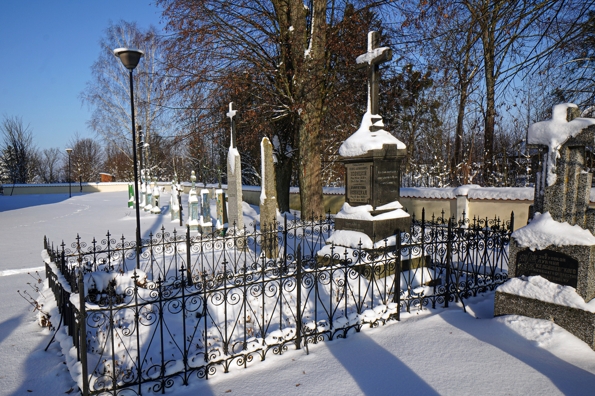 Crosses close to the Orthodox church in Łosinka