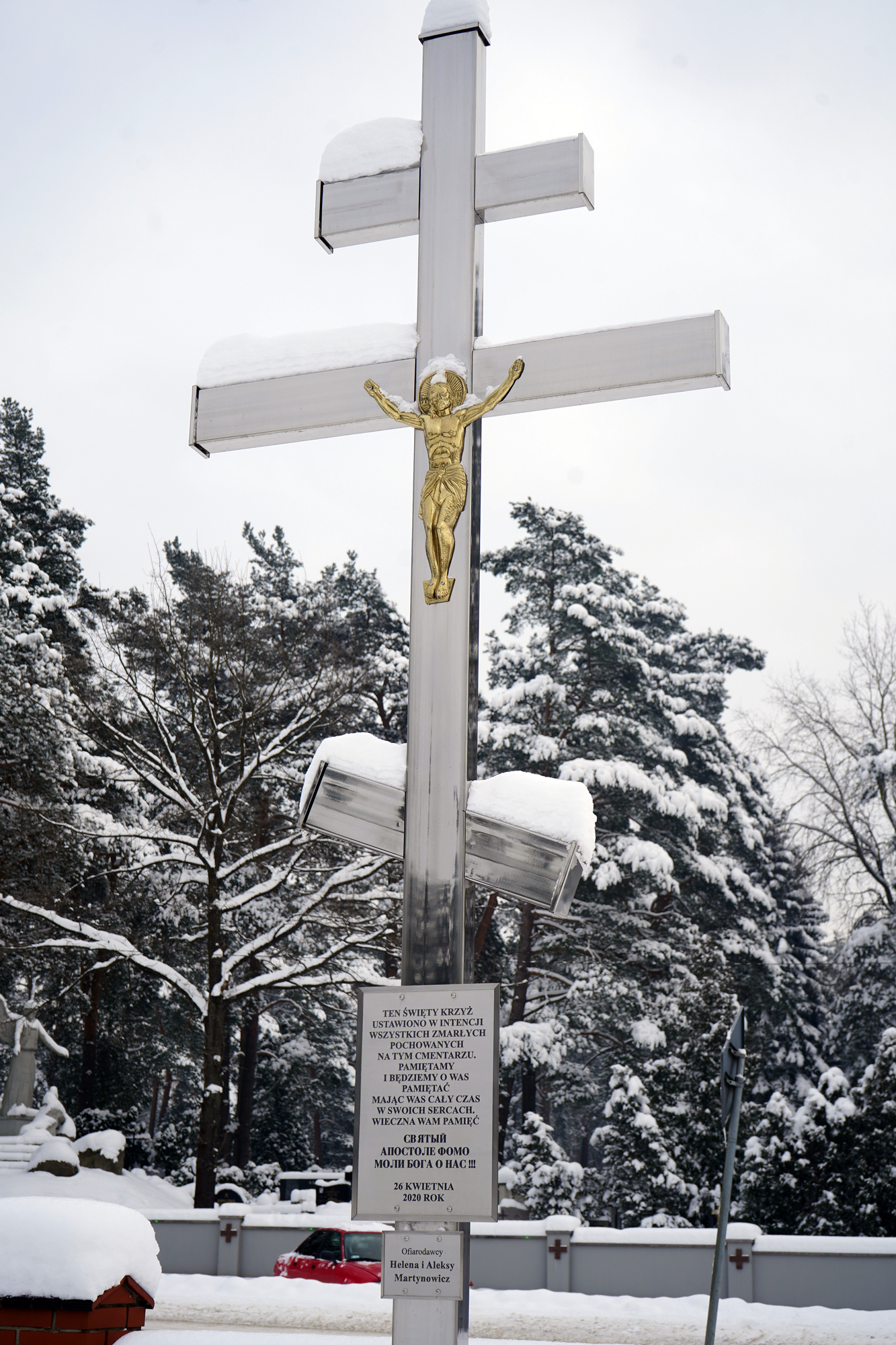 The memory cross at Wasilków cementary