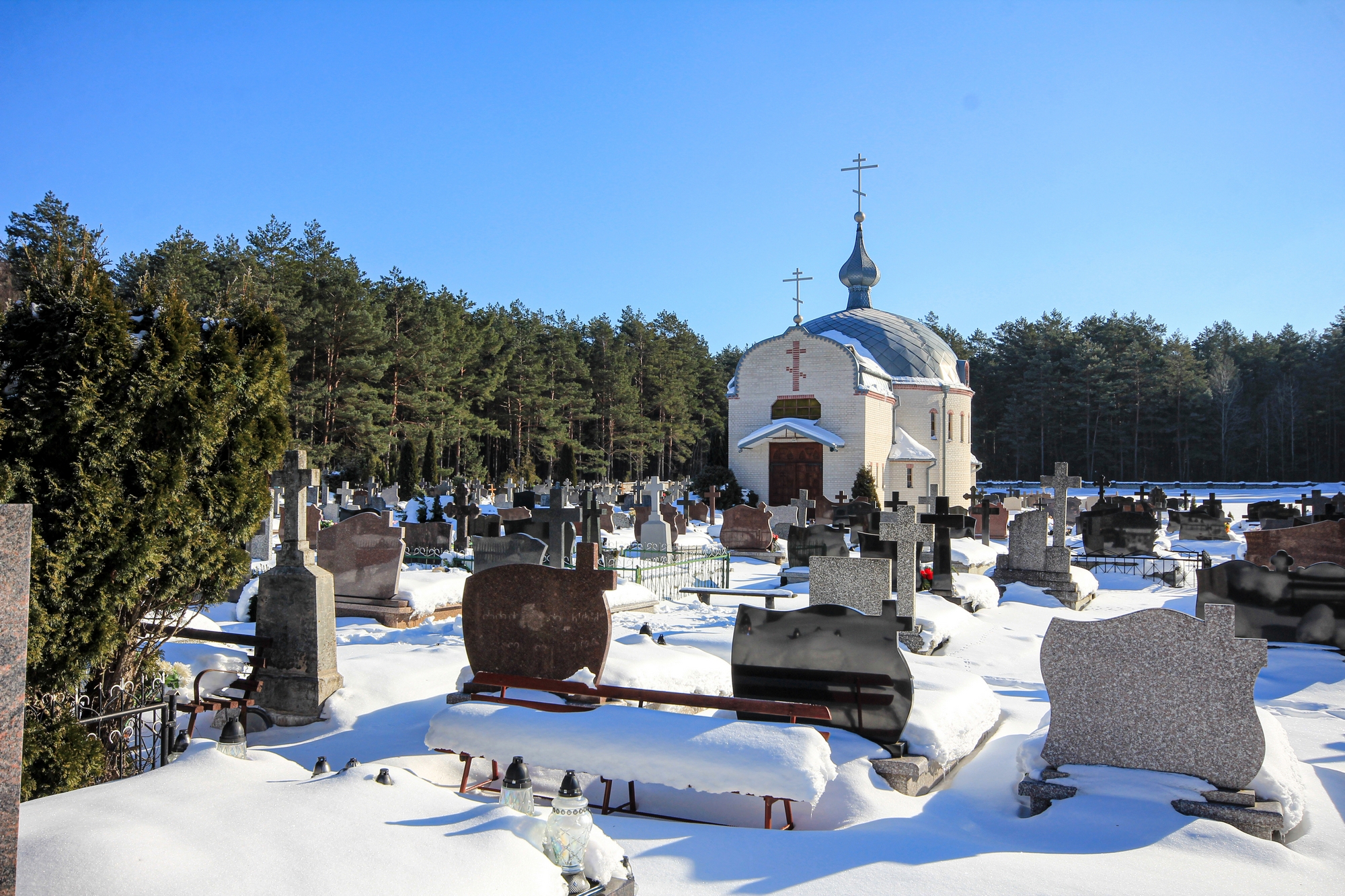 The chapel on new Orthodox cementary in Milejczyce