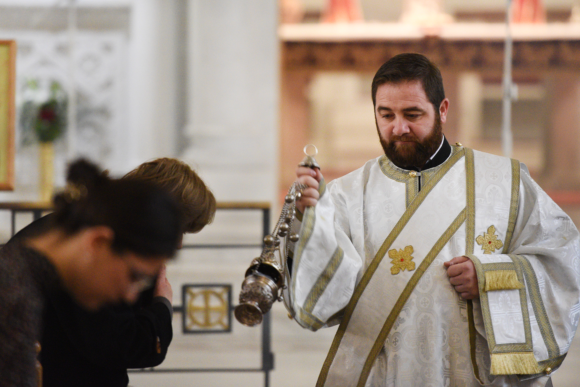 Liturgy at cathedral in Tirana