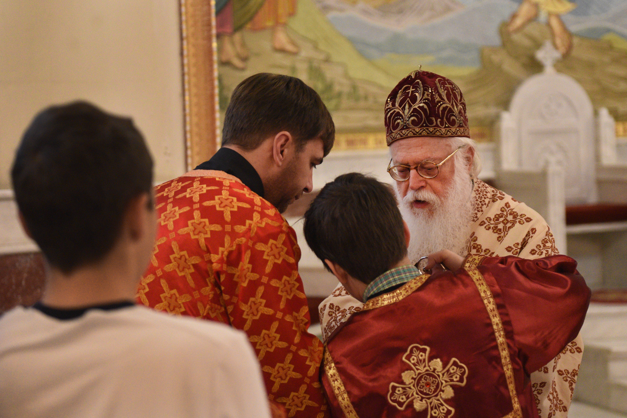 Liturgy at cathedral in Tirana