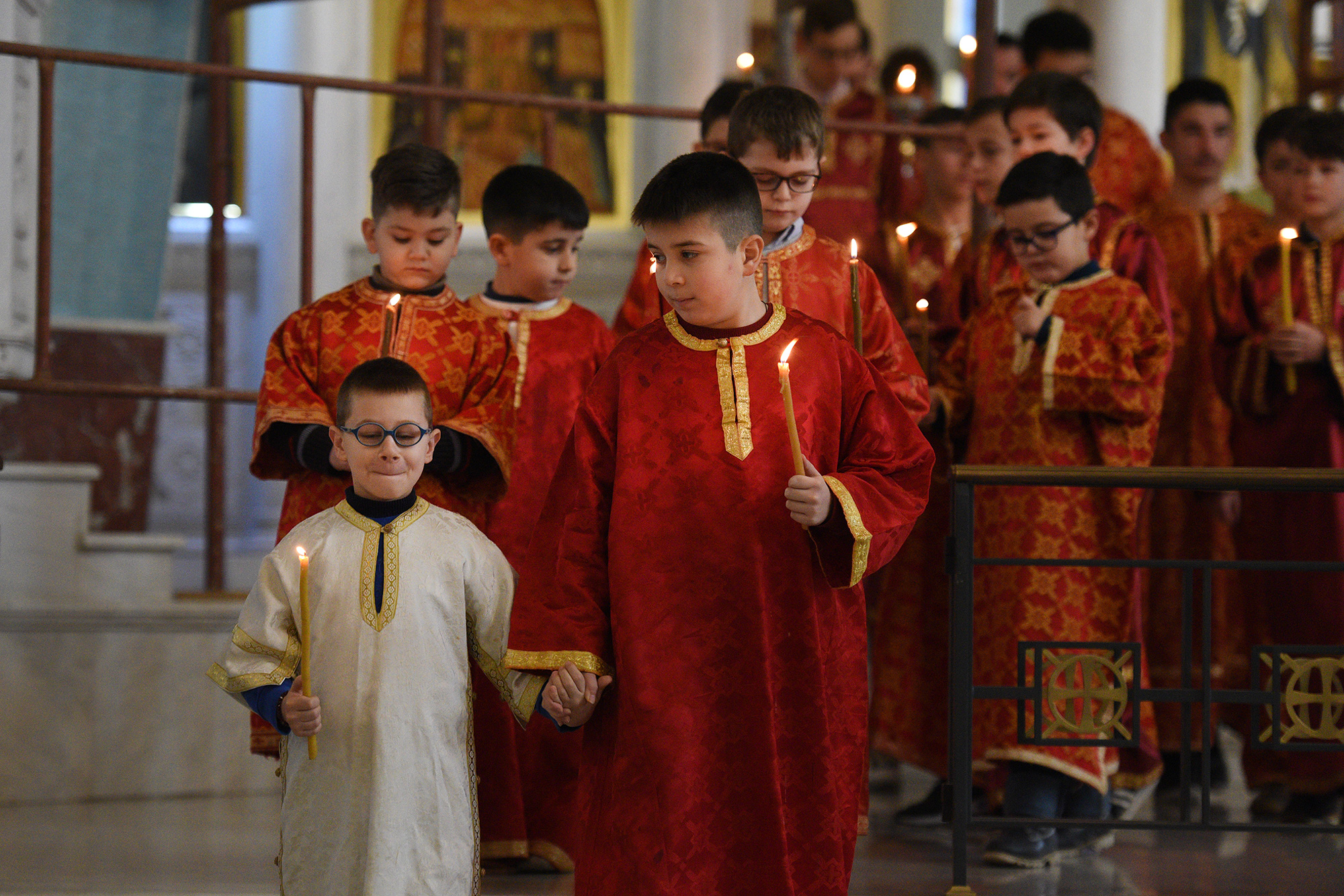 Liturgy at cathedral in Tirana