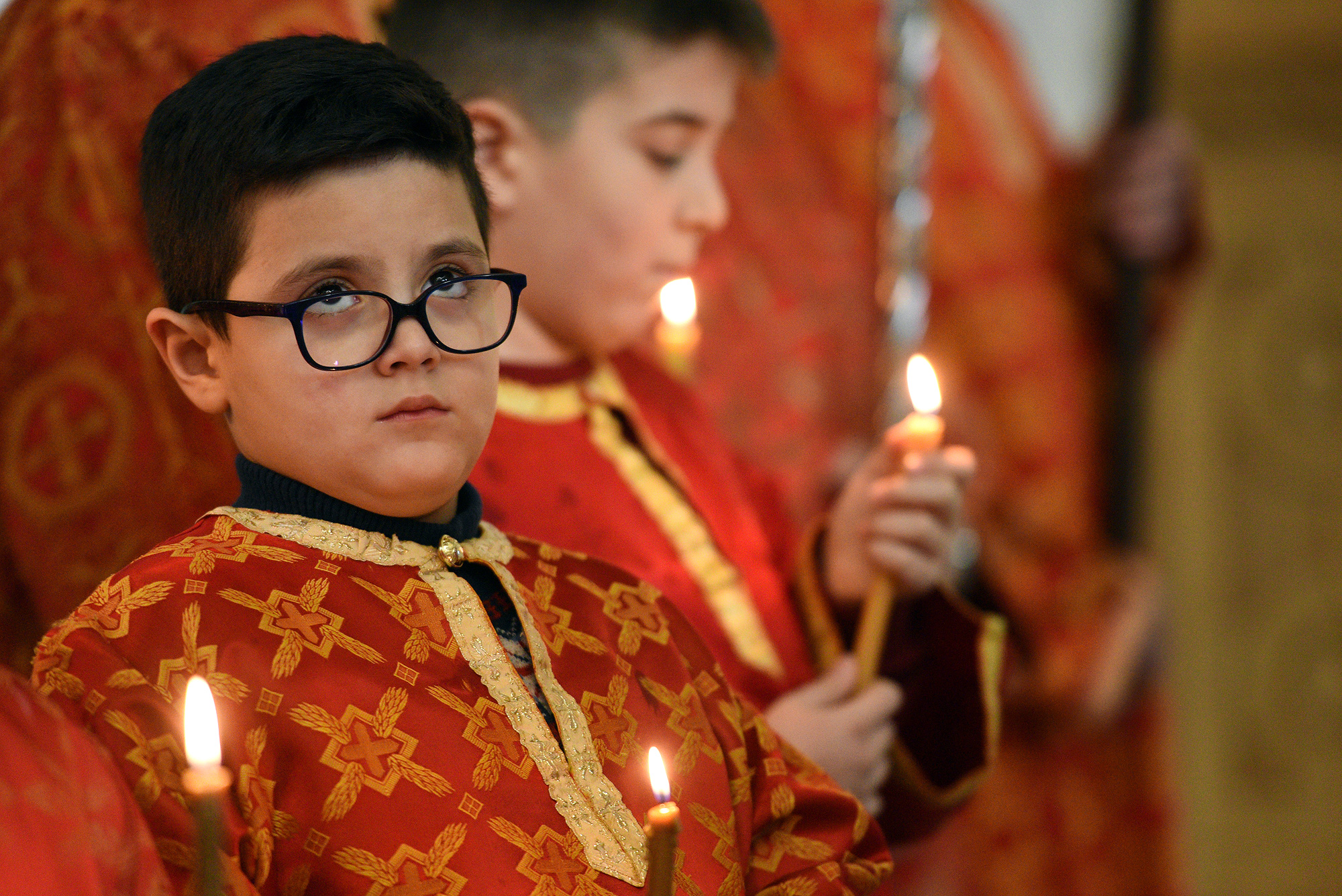 Liturgy at cathedral in Tirana