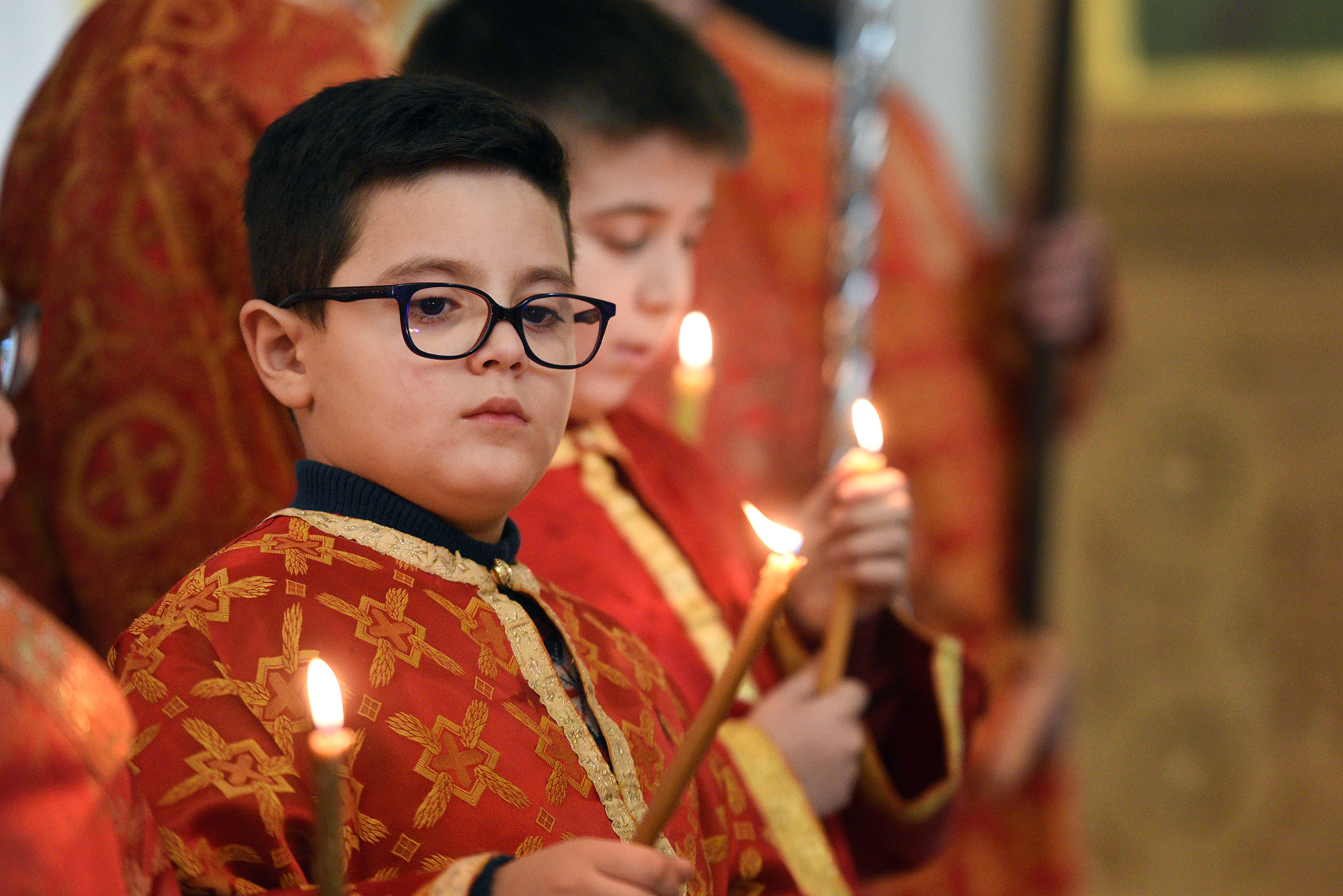 Liturgy at cathedral in Tirana