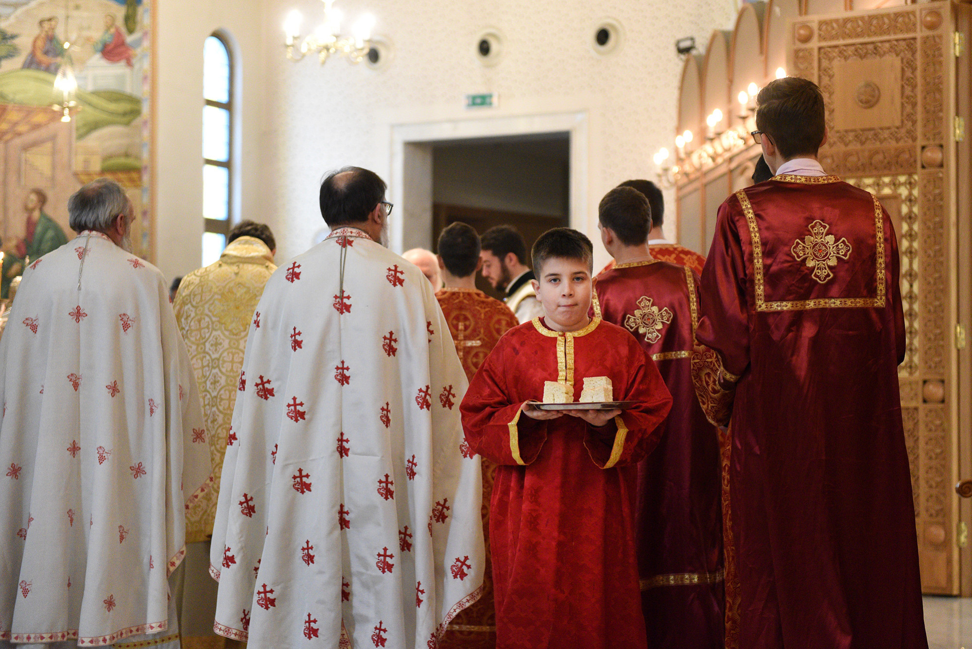 Liturgy at cathedral in Tirana