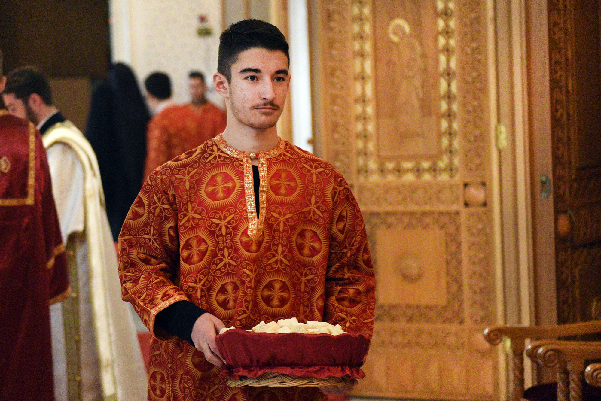 Liturgy at cathedral in Tirana