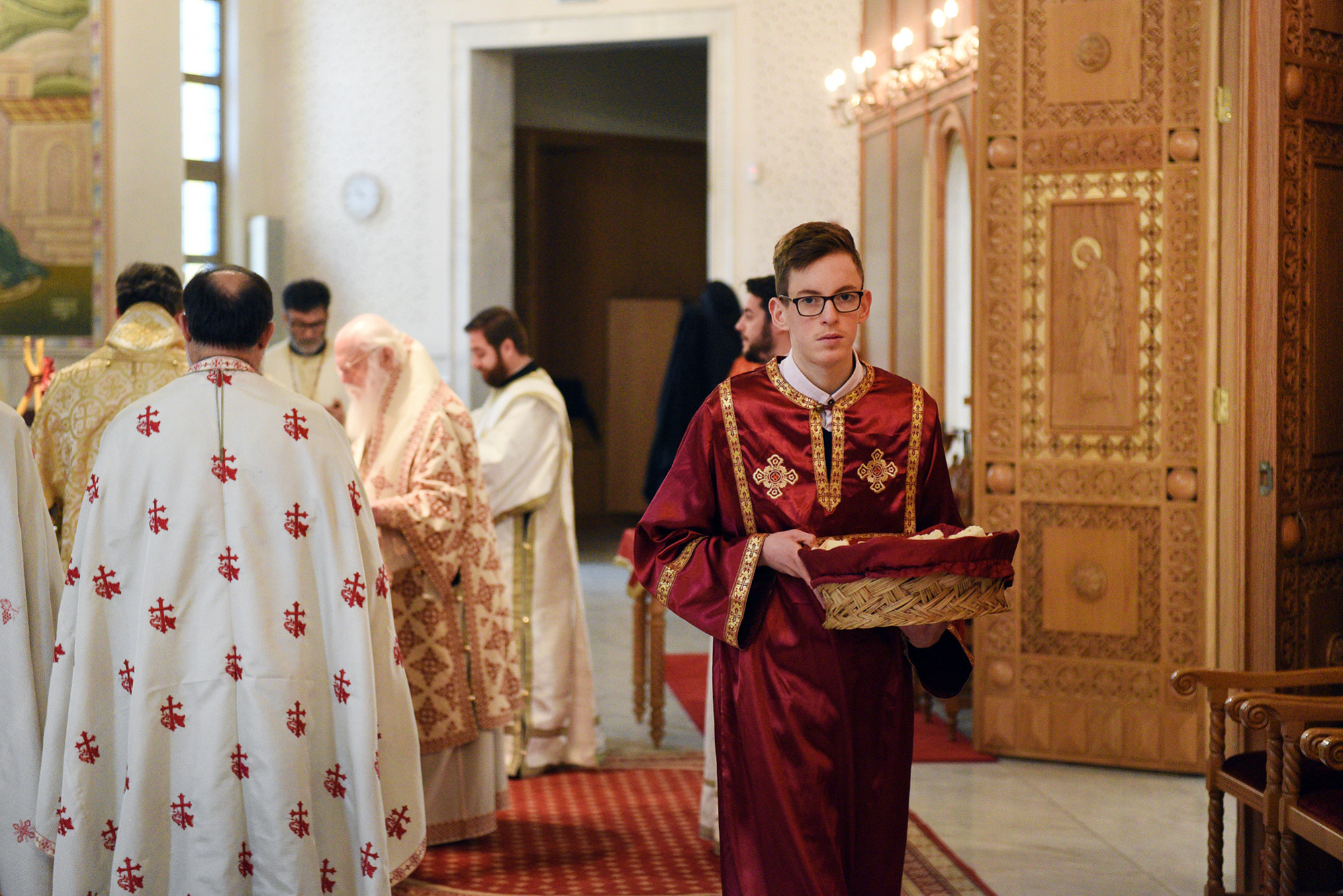 Liturgy at cathedral in Tirana