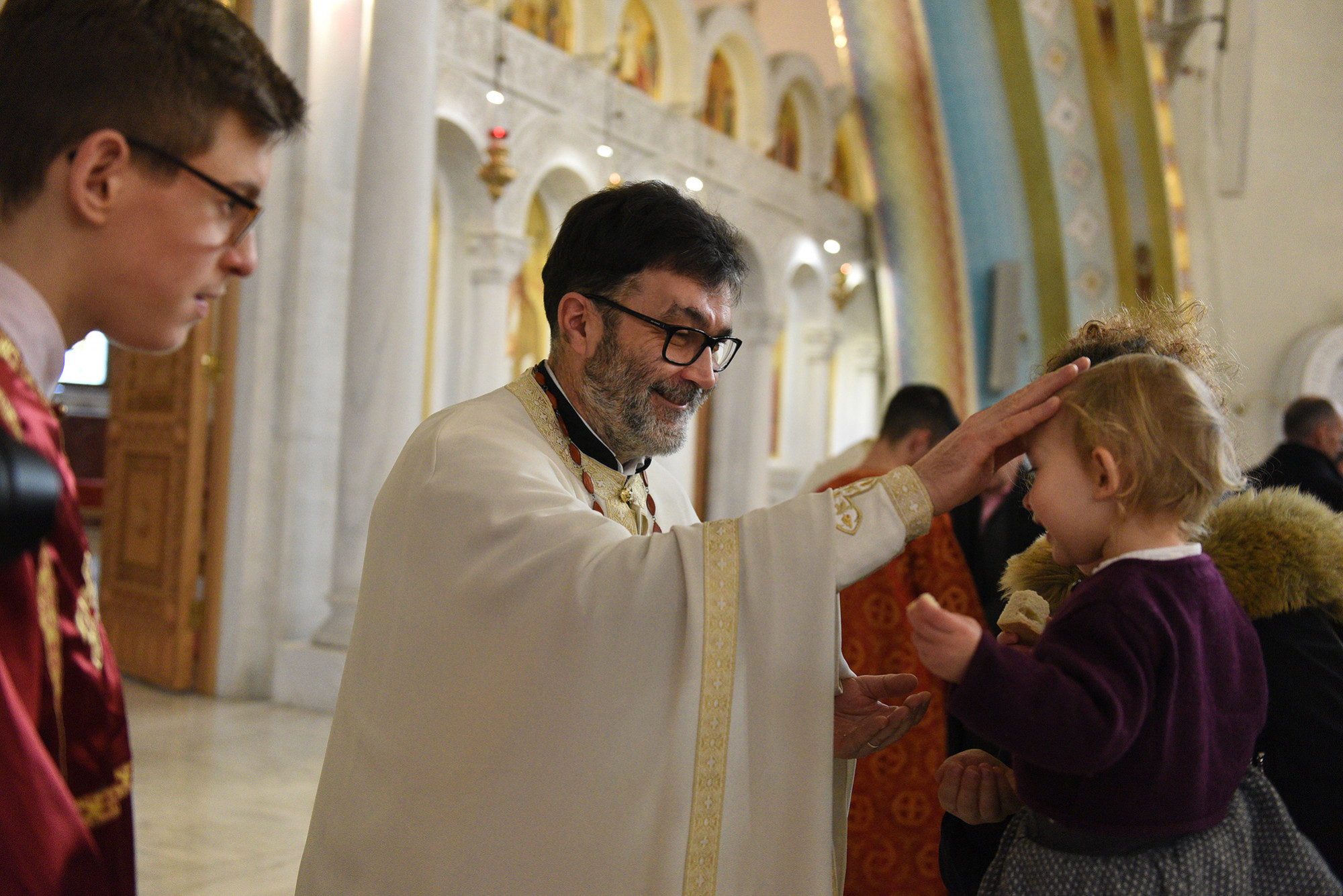 Liturgy at cathedral in Tirana