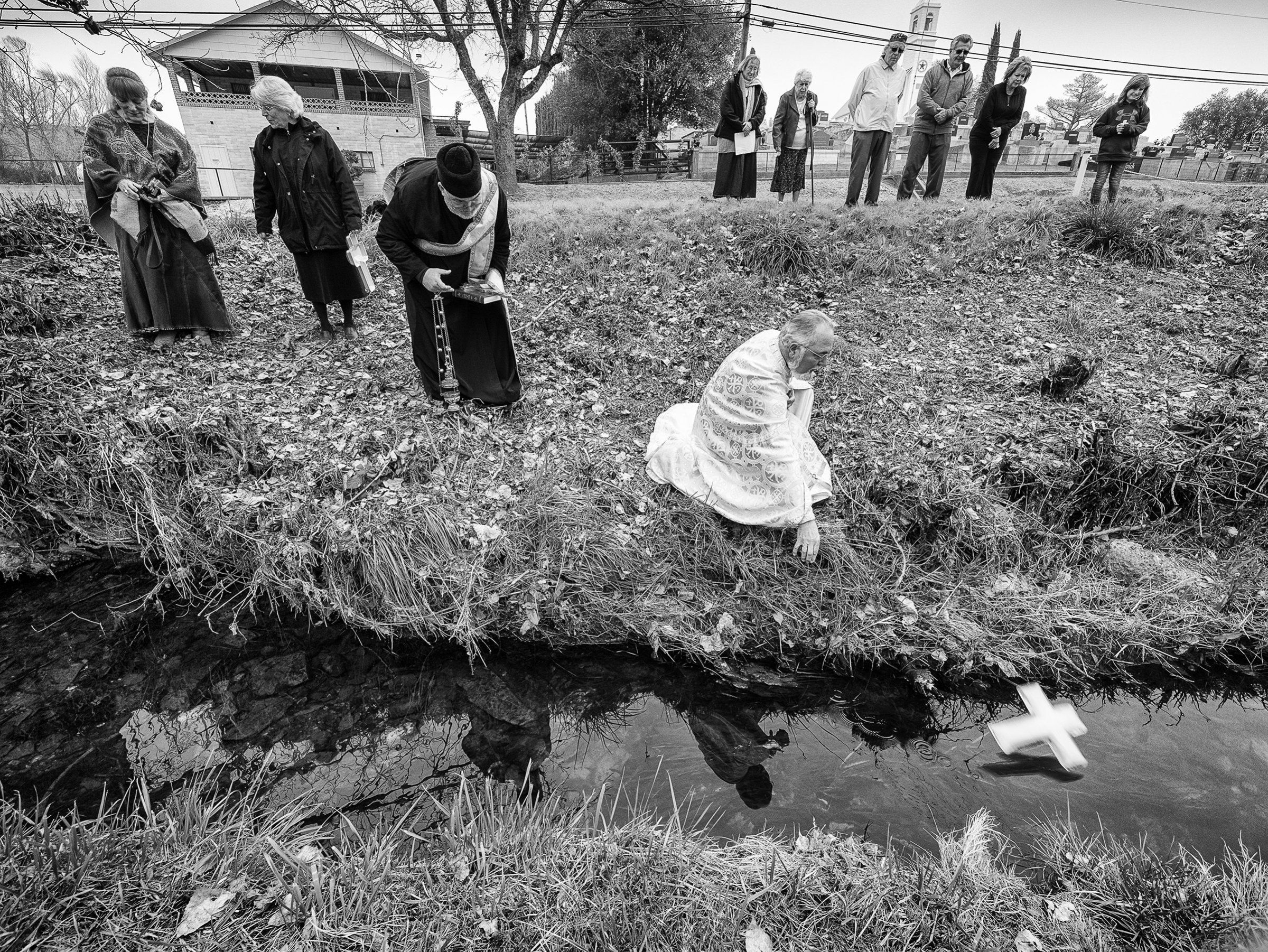 Holy Theophany and blessing the waters of Jackson Creek, Calif.