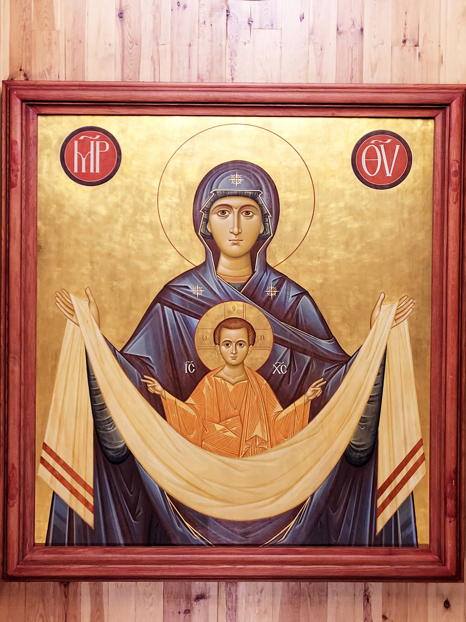 Icon on the celing of the Nativity of the Mother of God Orthodox church in Bielsk Podlaski