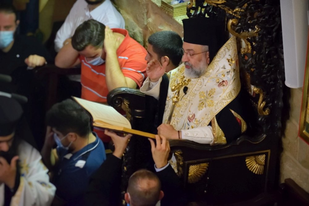 Biskup Konstantyn na wieczerni ku czci św. Eliasza