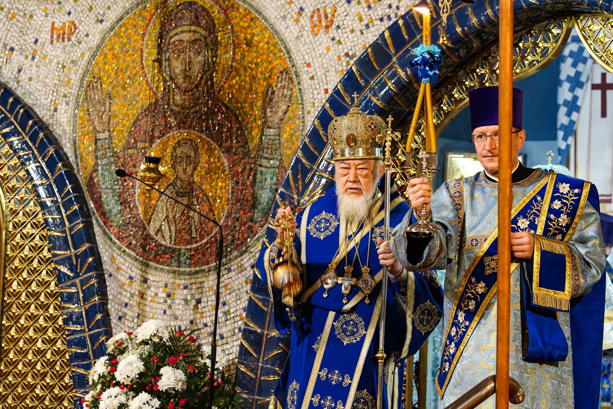 The feast of the Icon of Mother of God Joy of All Who Sorrow in Holy Trinity Cathedral in Hajnówka