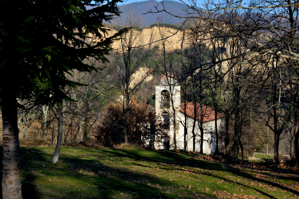 Cerkiew w pobliżu rożeńskiego monasteru, styczeń 2022