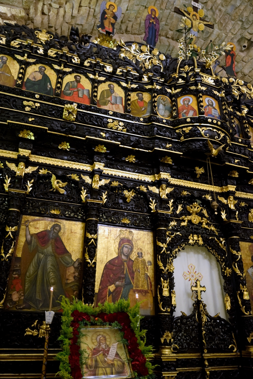 Ikona św. Eliasza na jego święto i ikonostas - monaster Szłajja 2021