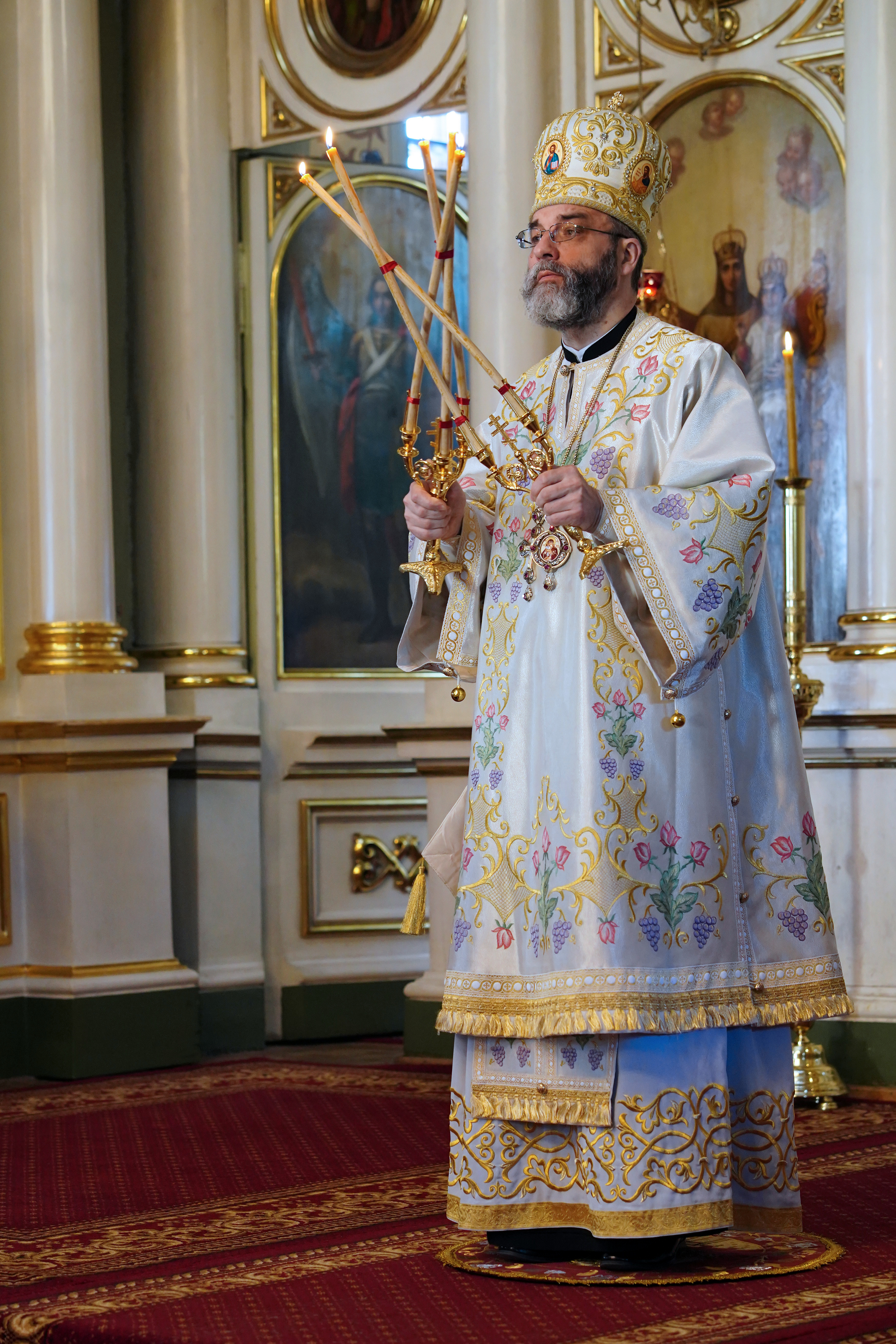The Divine Liturgy in St. Nicholas cathedral in Bialystok - the day of the meedle of Paschal period 