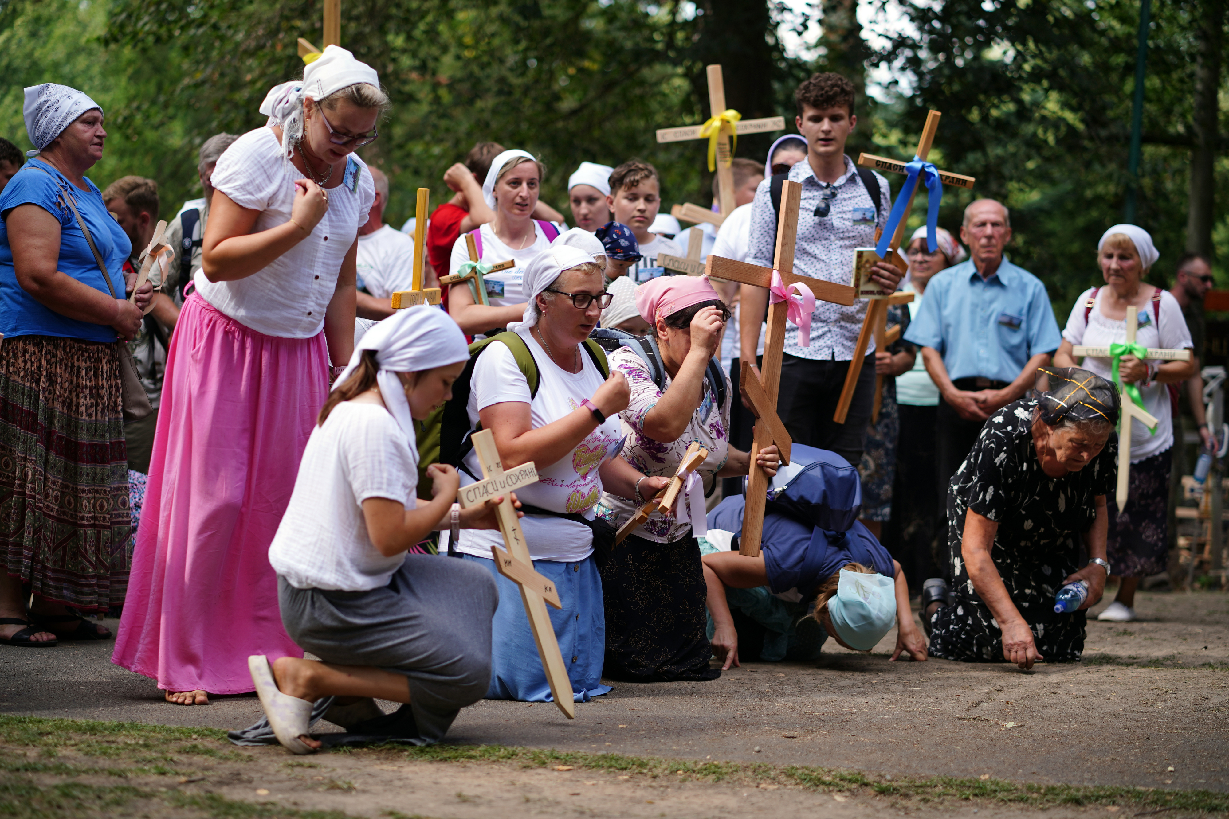 Pilgrims at Holy Mountain of Grabarka