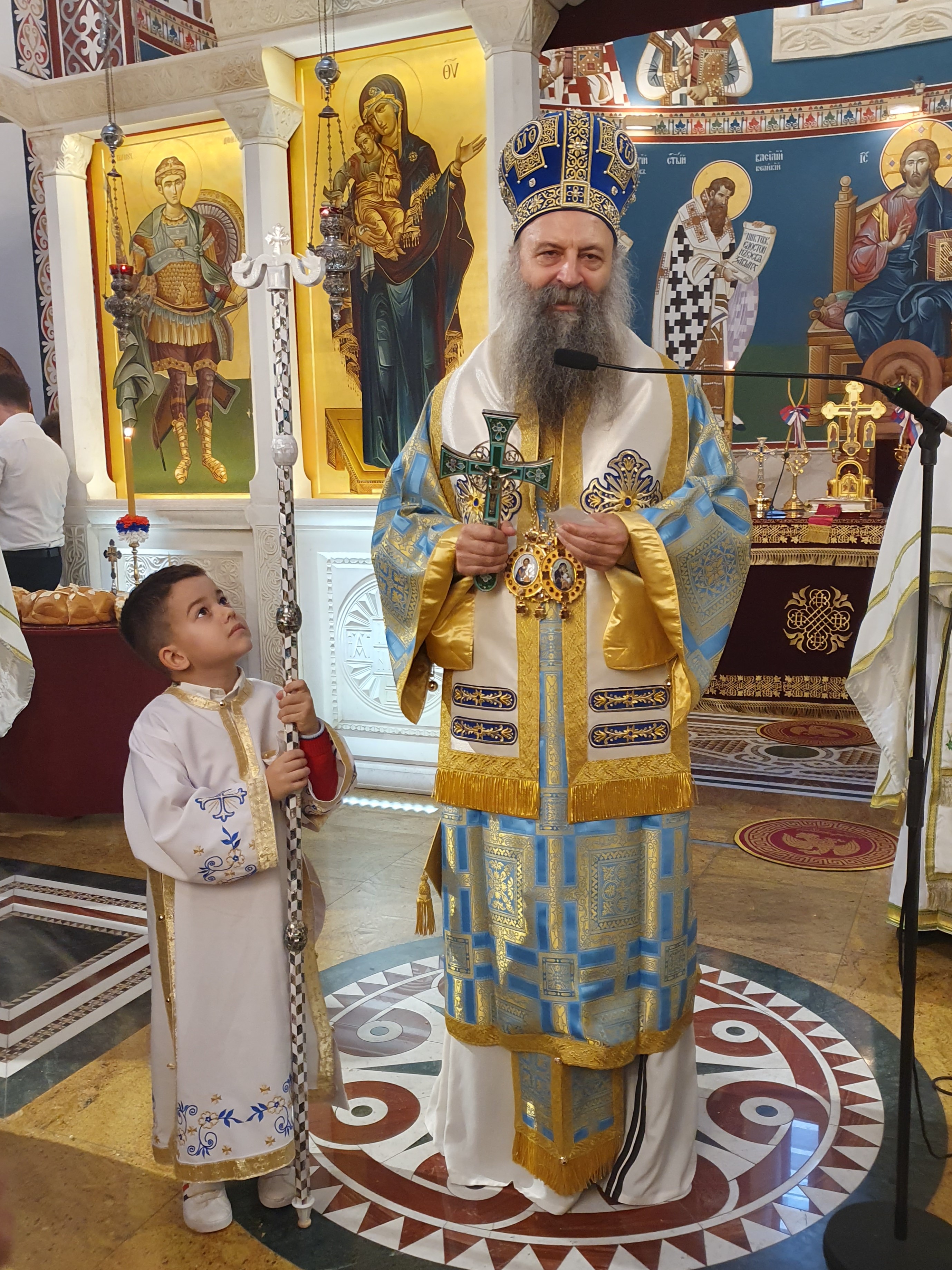 Патријарх Порфирије у храму Светог Димитрија
