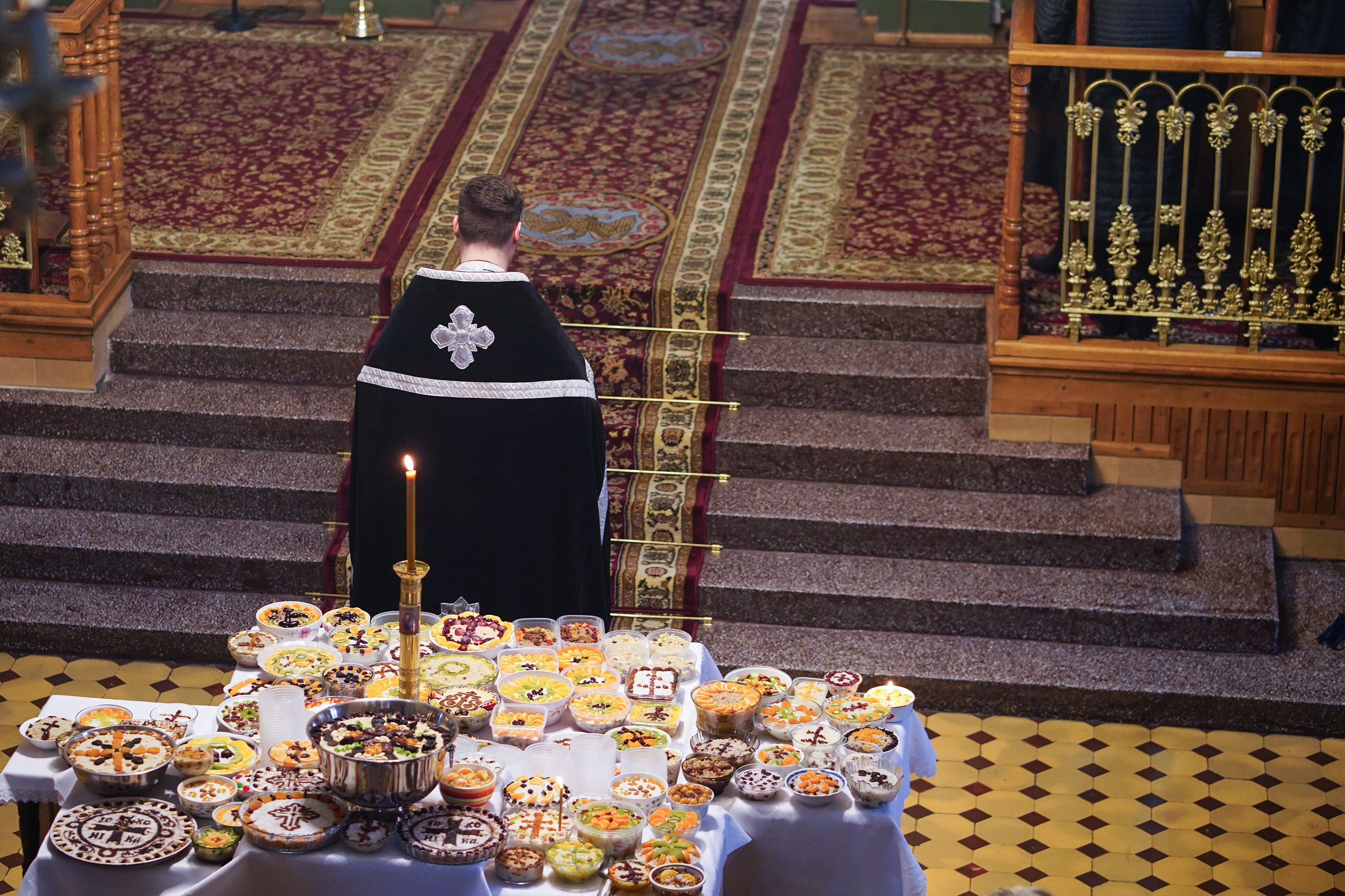 Blessing of kolivo in the momory of St. Thedore Thyrone in St. Nicholas Cathedral in Białystok