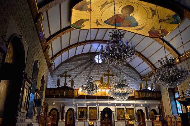 Interior of st. Anthony Orthodox church in Zahle, 2022