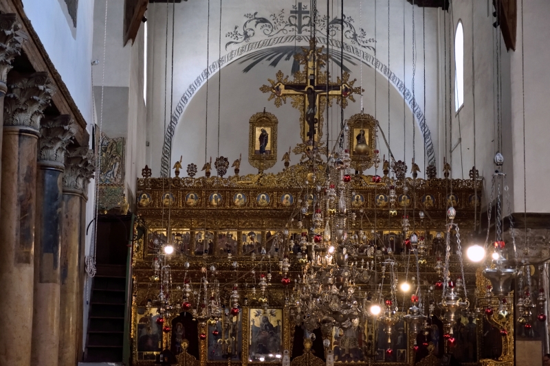 Iconostasis in the Nativity church, Bethlehem, 2023