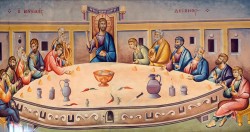 The Last Supper fresco in Hagia Sophia Orthodox church in Białystok