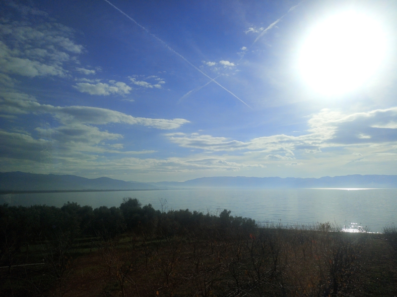 Cross on the sky over Nicaea Lake