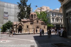 Sheep1389 
 Orthodox church in light and Jehowa witness in the shadow - Athens