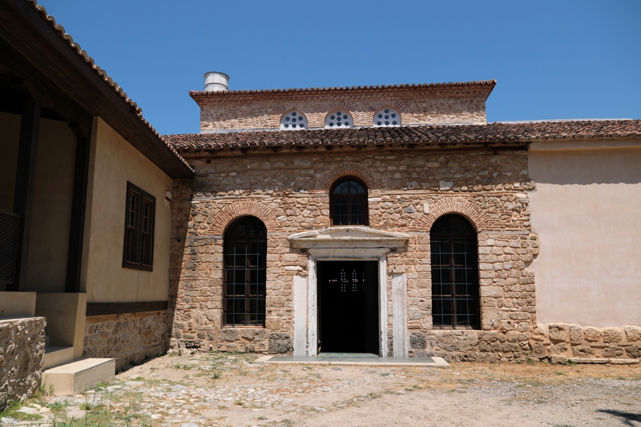 Entrance to the ancient basilica in Veria 2025