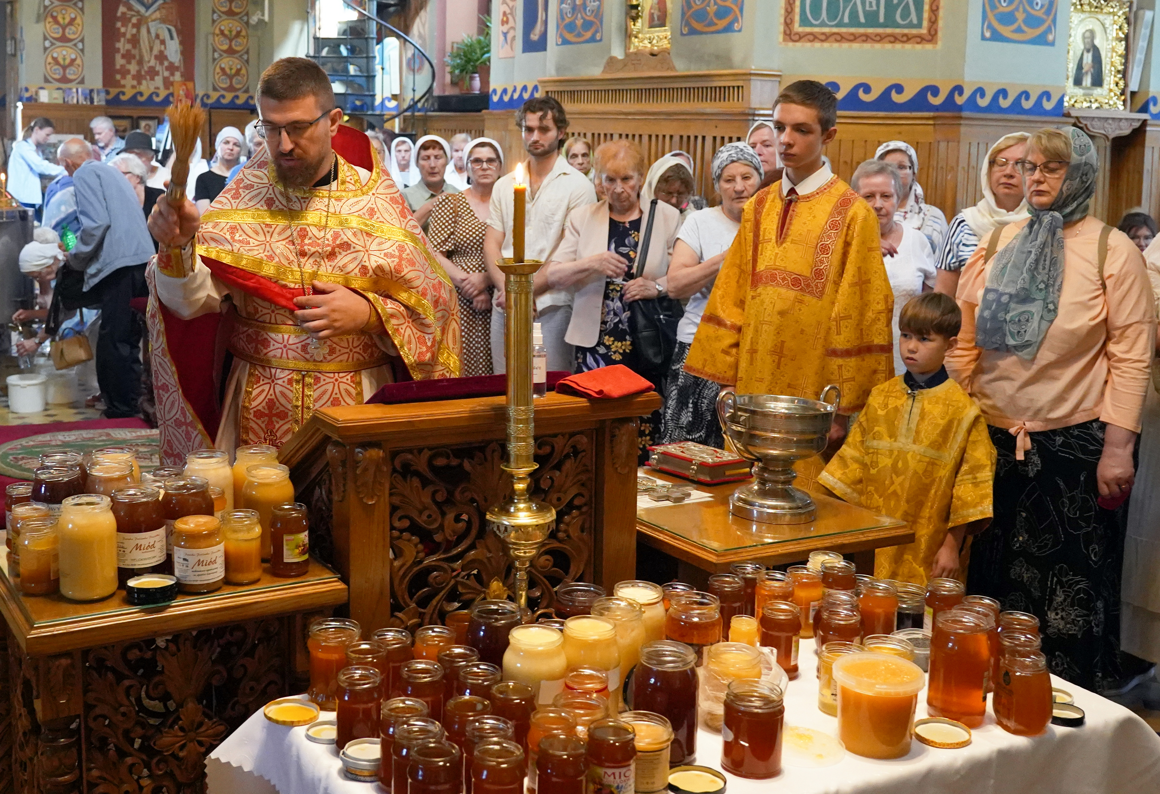 "The first Spas" in St. Nicholas Cathedral in Białystok - honey consecration