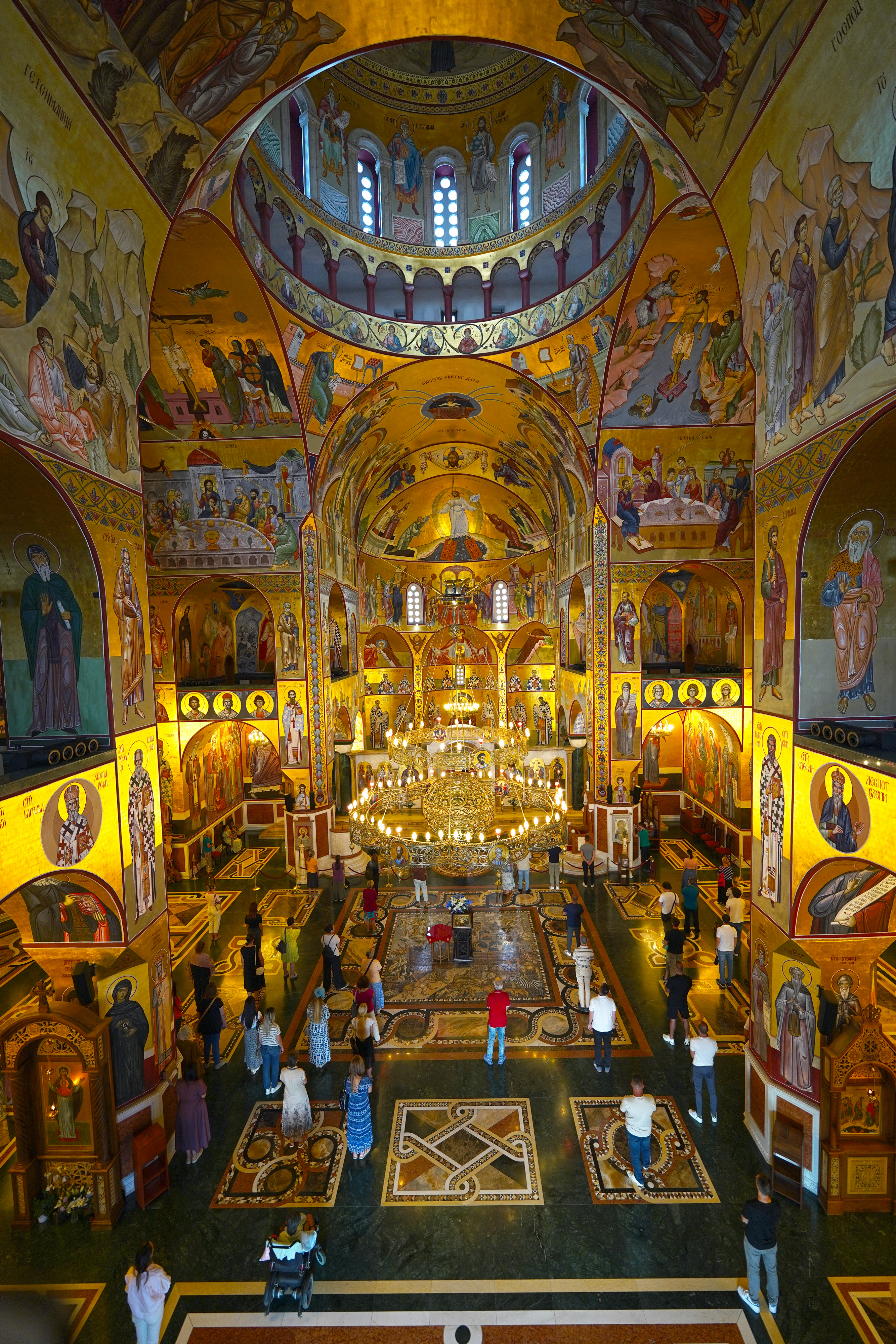 The All-Night Vigil of Dormition feast in Ressurection of Christ Orthodox Cathedral in Podgorica 