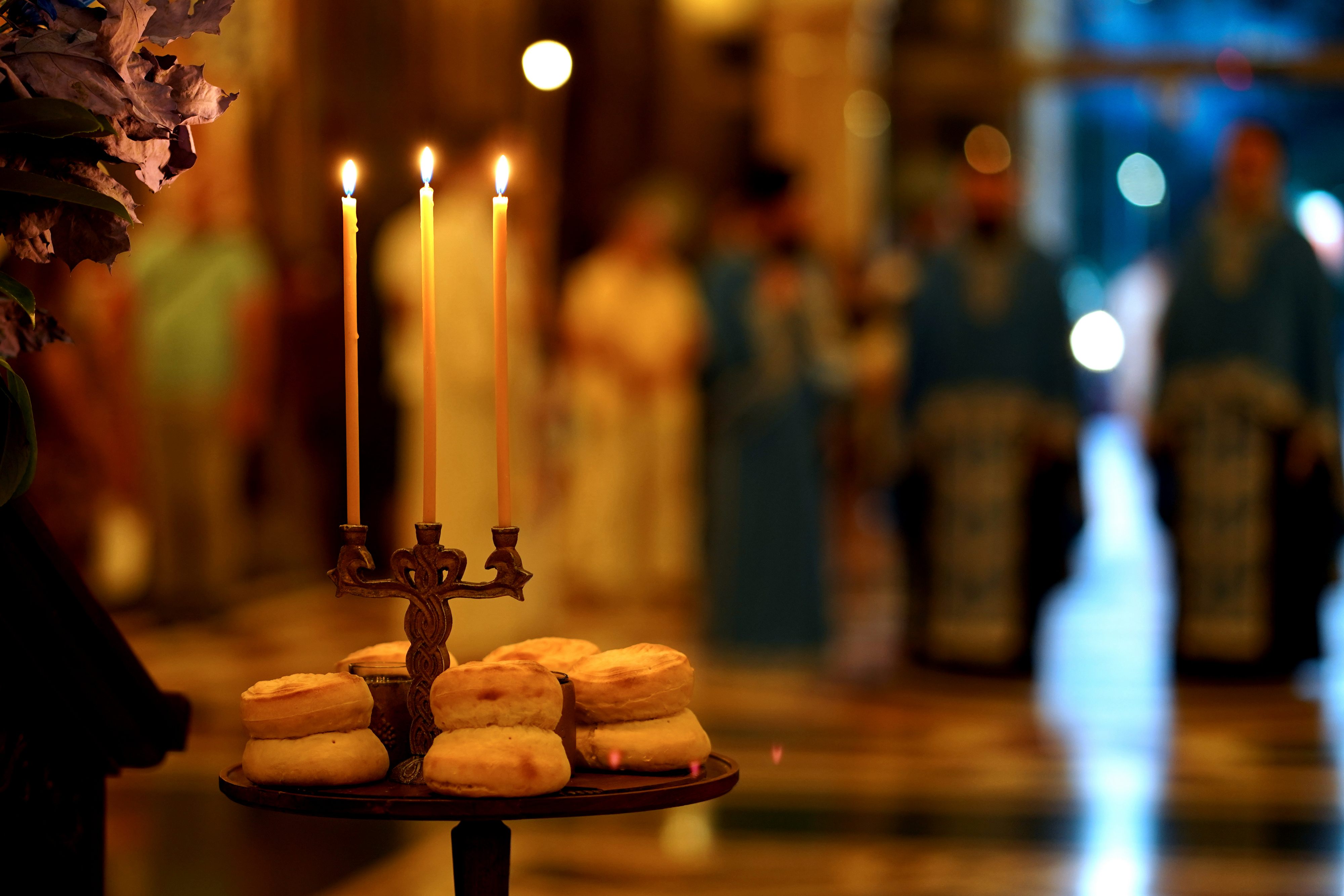 The All-Night Vigil of Dormition feast in Ressurection of Christ Orthodox Cathedral in Podgorica 