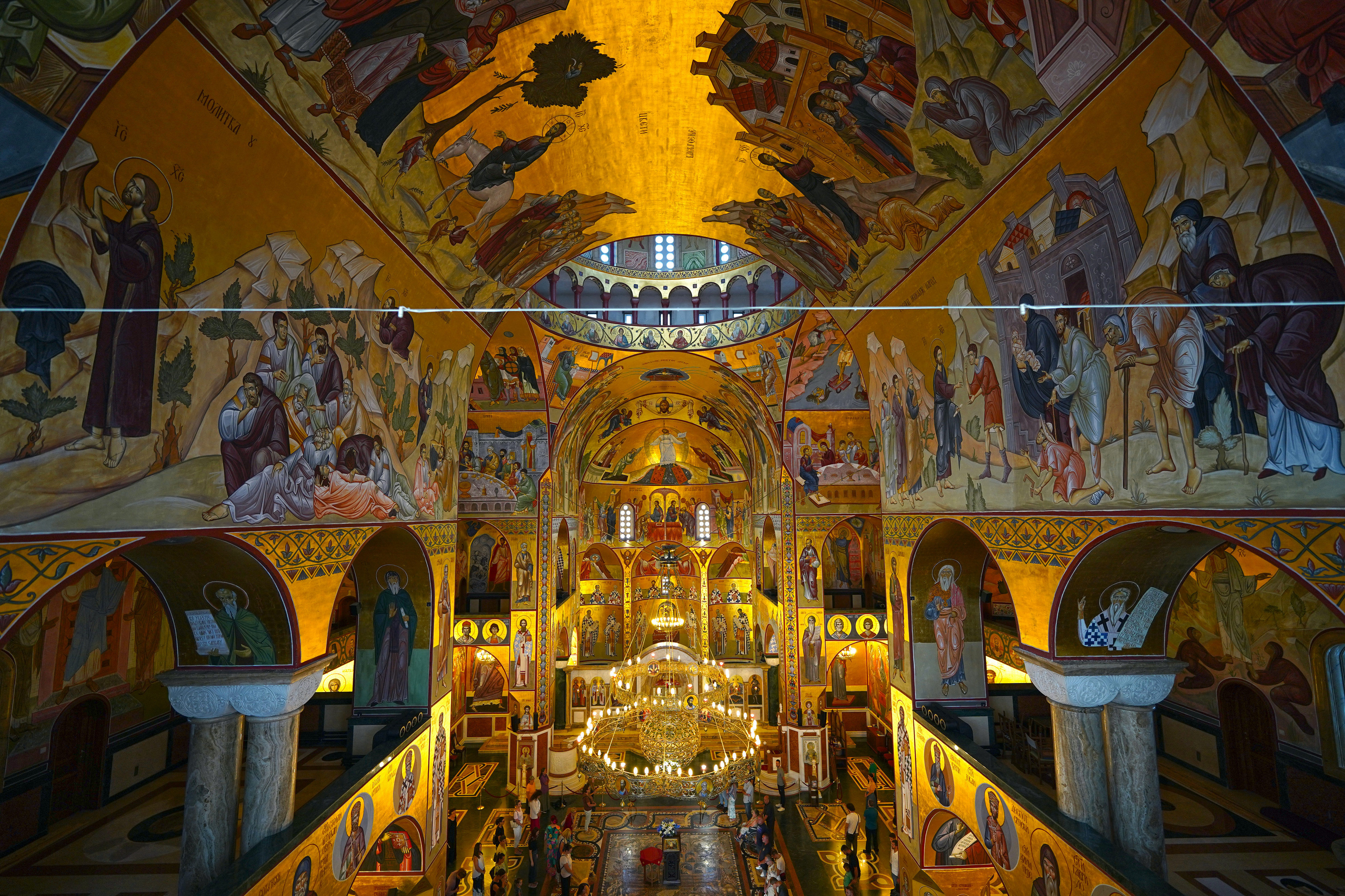 The All-Night Vigil of Dormition feast in Ressurection of Christ Orthodox Cathedral in Podgorica
