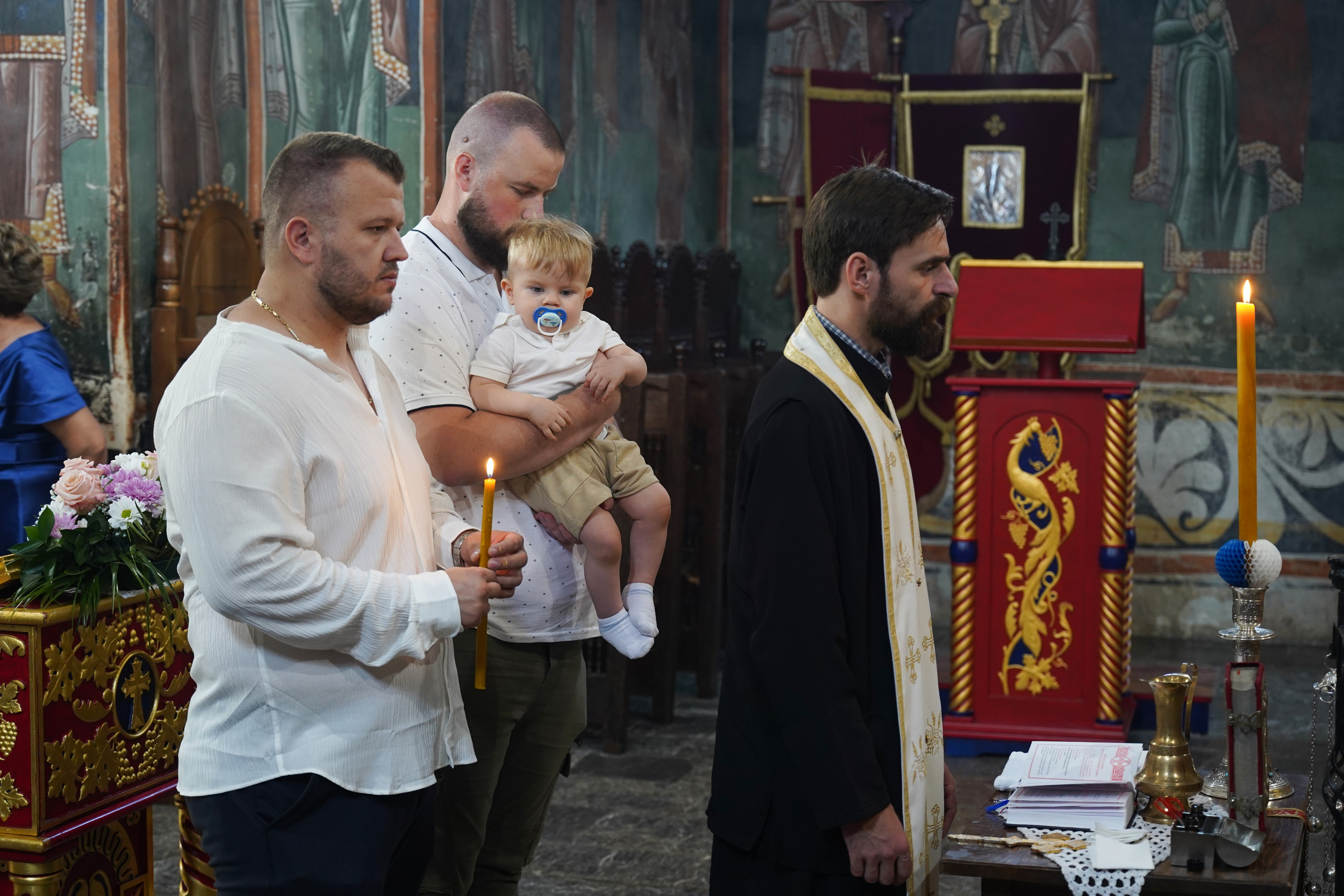 Baptism in Morača Monastery