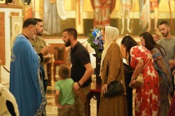 jarek11 
 The All-Night Vigil of Dormition feast in Ressurection of Christ Orthodox Cathedral in Podgorica