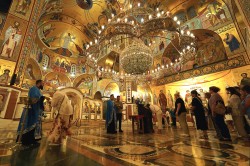 jarek11 
 The All-Night Vigil of Dormition feast in Ressurection of Christ Orthodox Cathedral in Podgorica