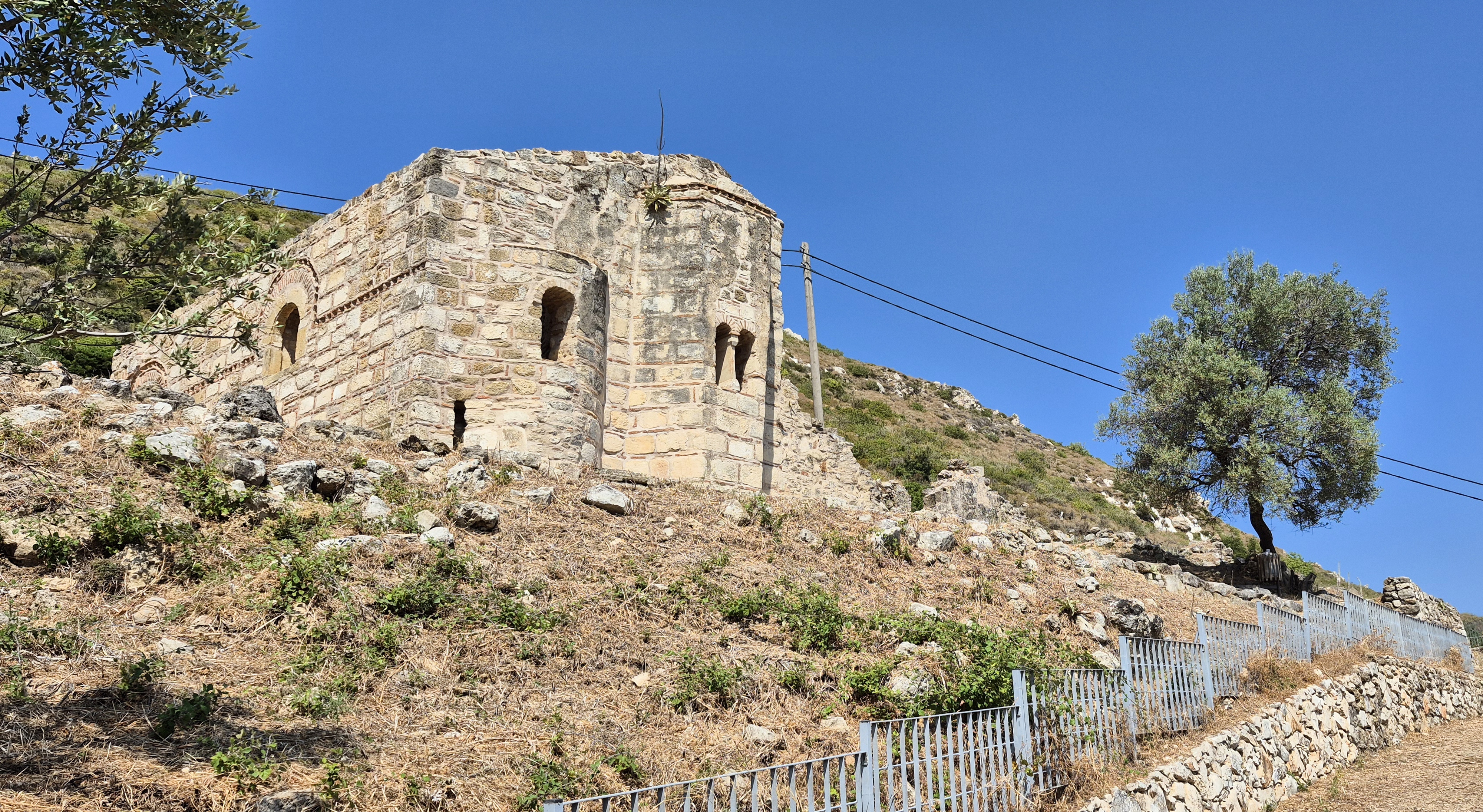 Ruins of St. Nicholas Megalomatis church in Zakynthos