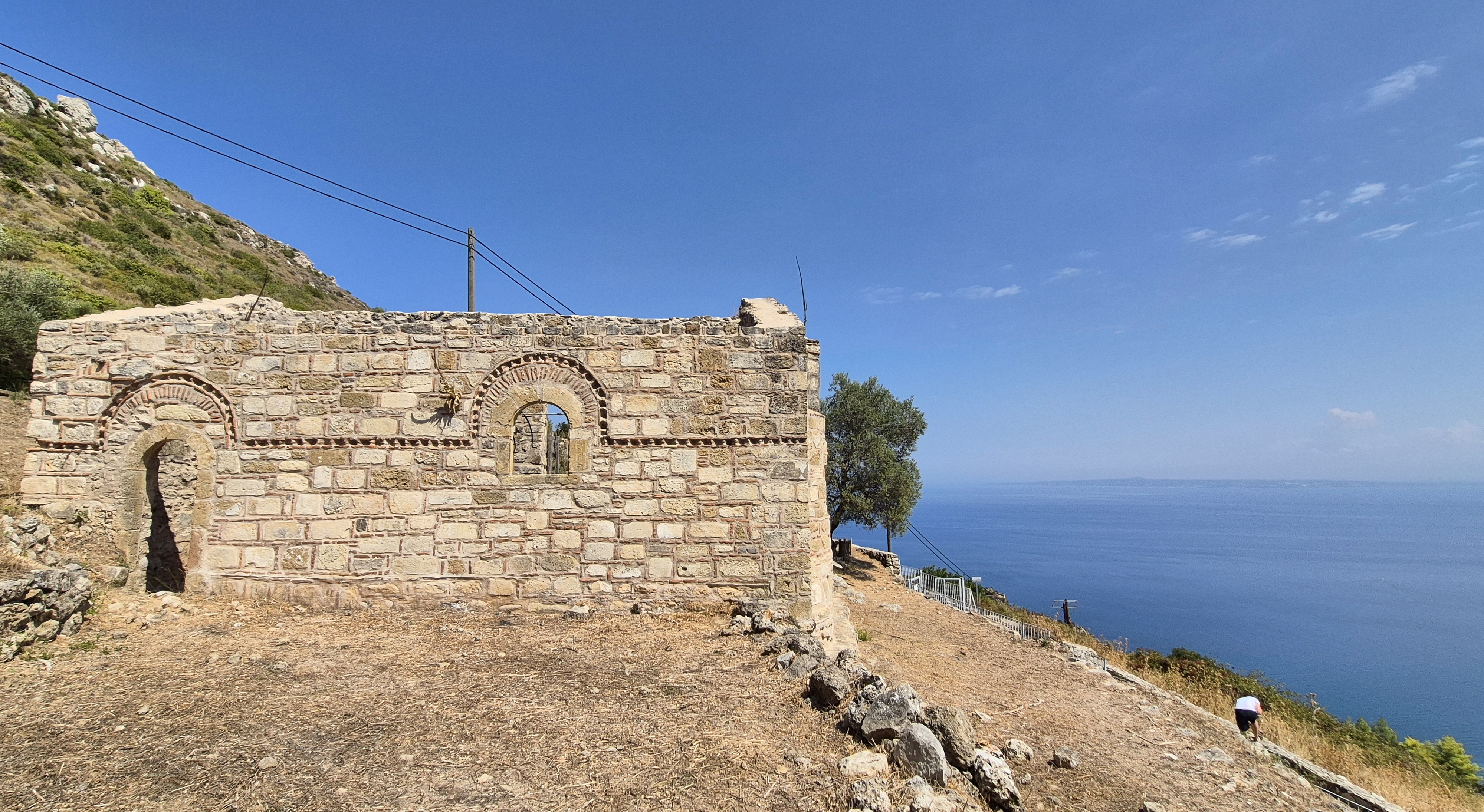 Ruins of St. Nicholas Megalomatis church in Zakynthos