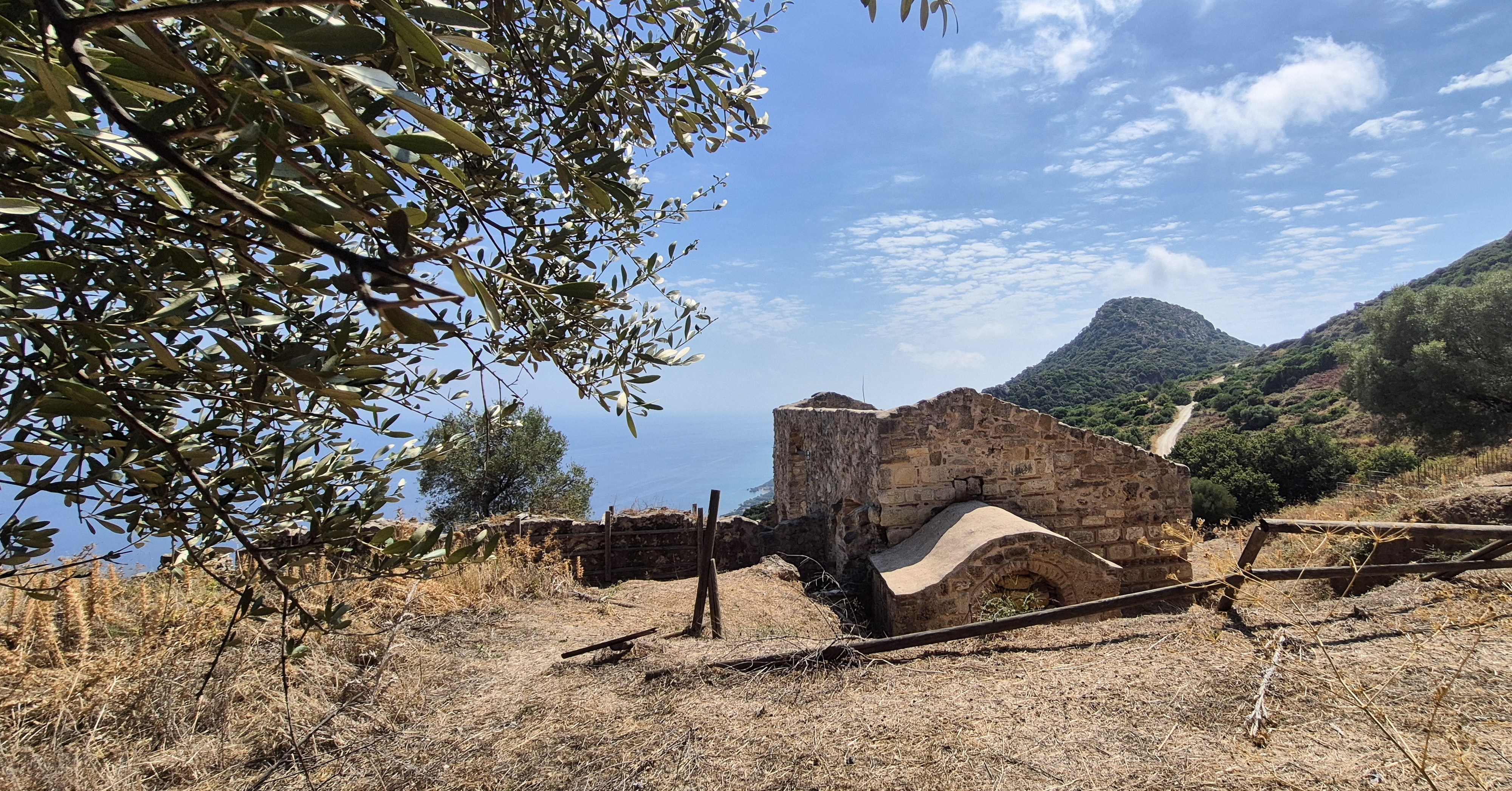 Ruins of St. Nicholas Megalomatis church in Zakynthos